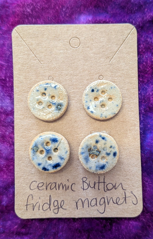 Ceramic Button Fridge Magnets