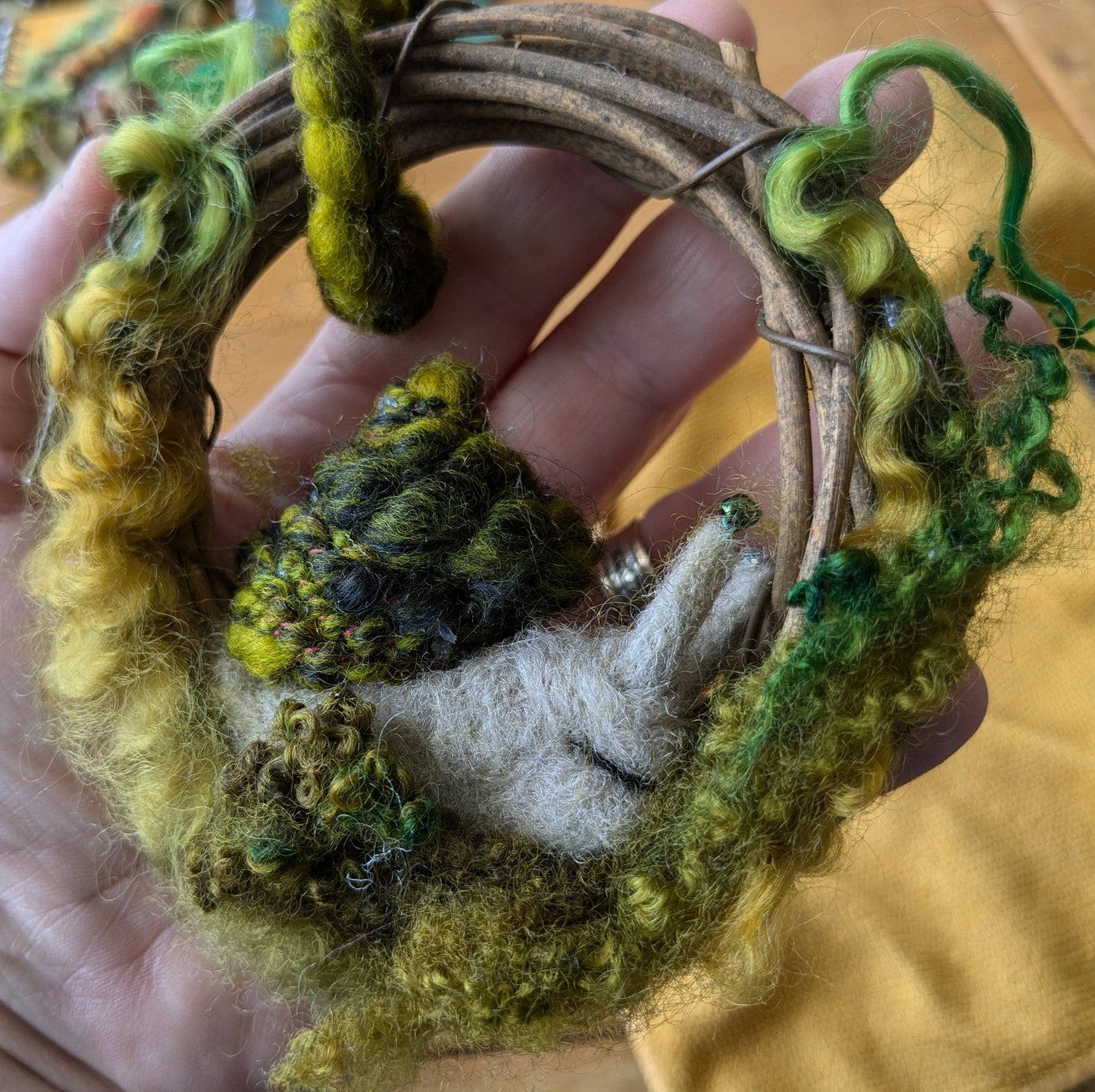 Mini forest and Fauna handing mini snail with green shell6