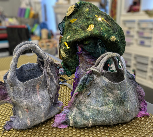 Deposit payment Workshop -Wet felted bag/vessel workshop Saturday 14th Feb