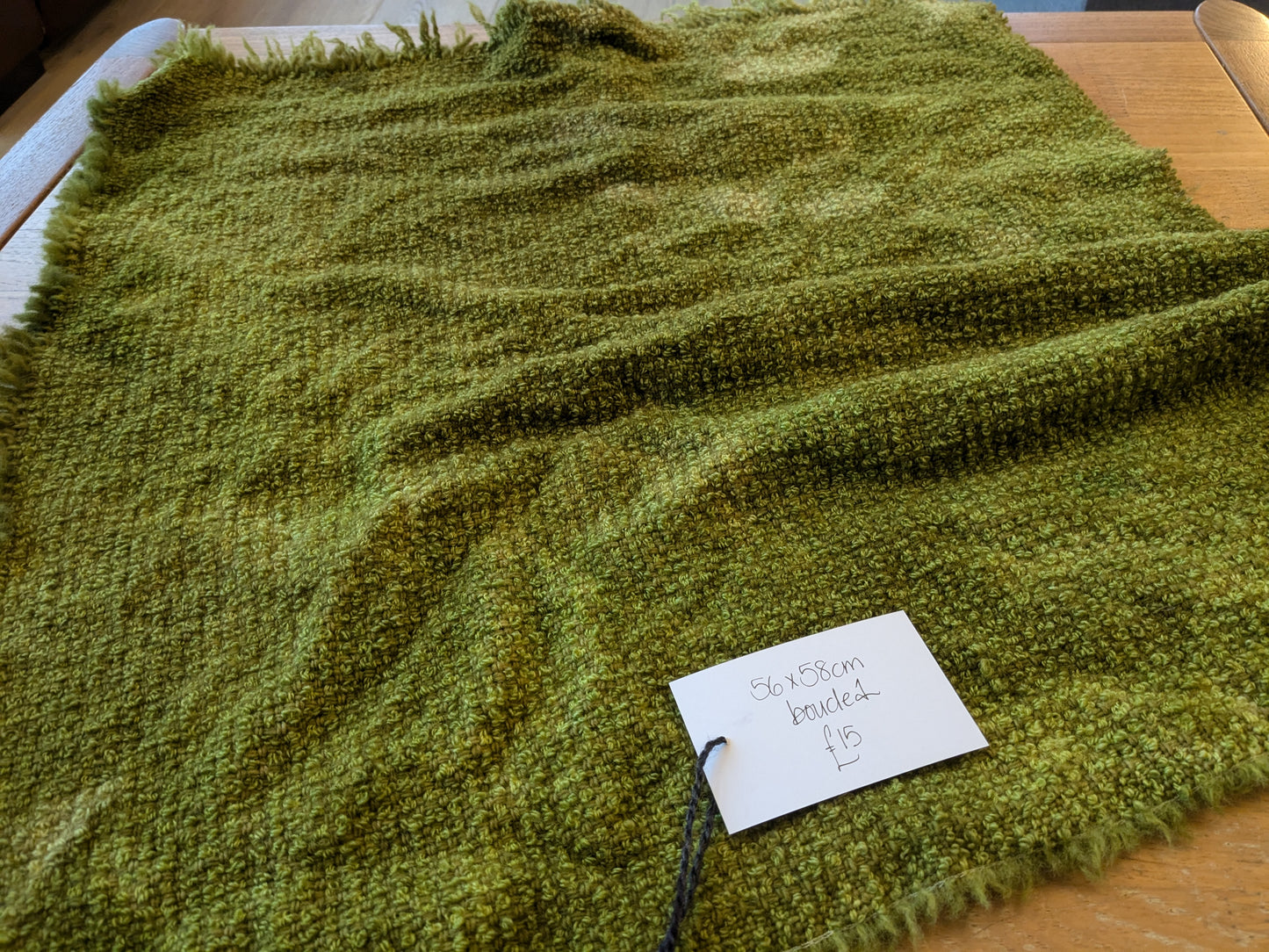 Hand Dyed lovely wool boucle XL piece- creative textiles - boucle1