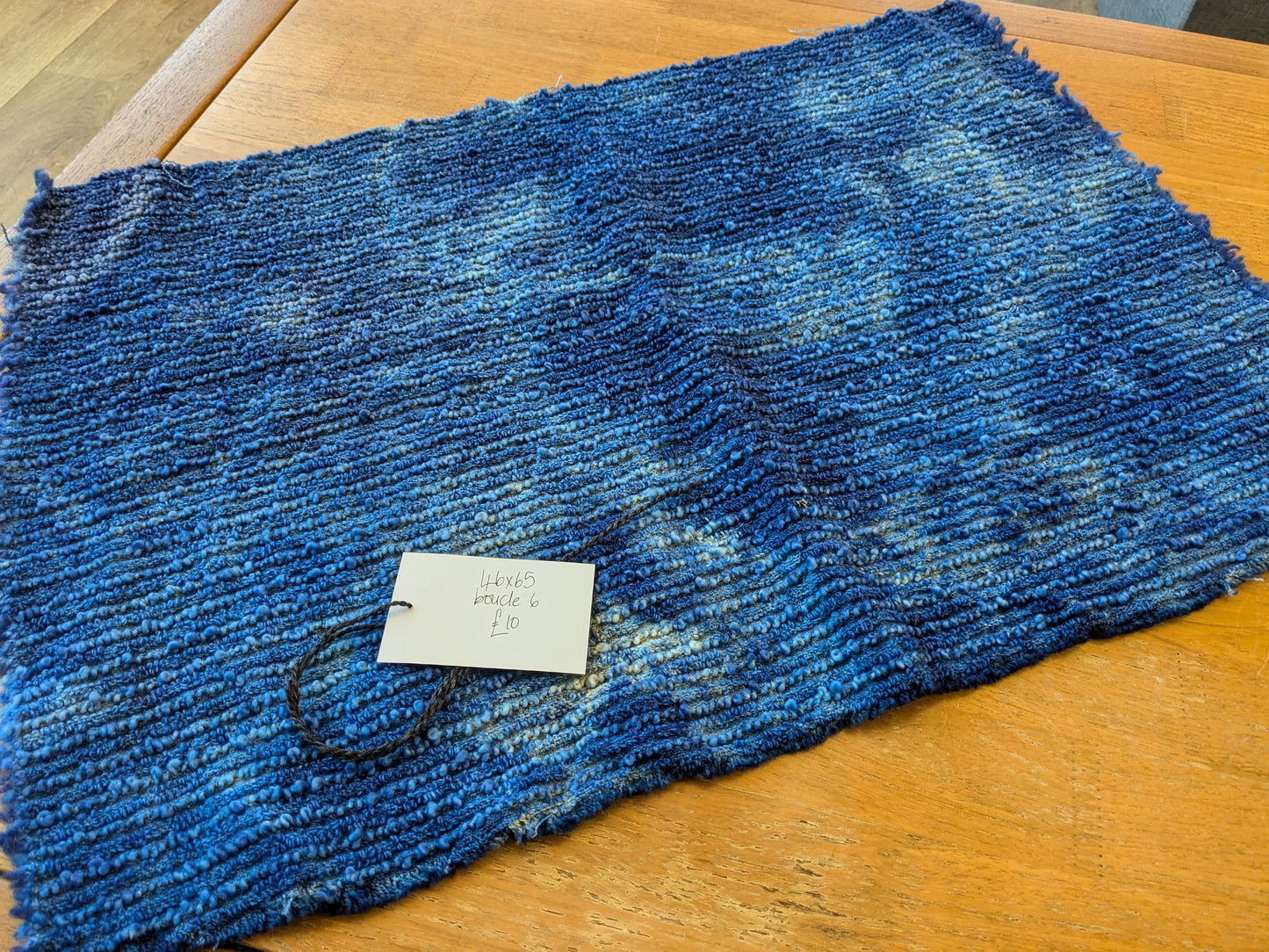 Hand Dyed lovely wool boucle XL piece- creative textiles - boucle 6