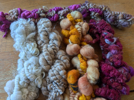 Hand spun art yarns ideal for mixed media textiles projects artyarn27