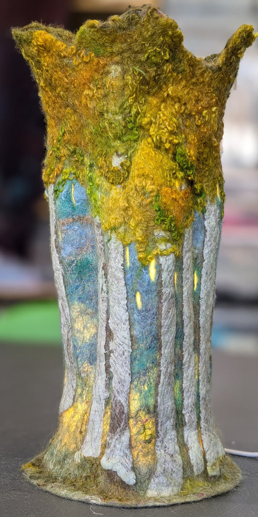 Deposit Workshop - Wet Felt lamp shade design of your choice - Sat 28th Feb