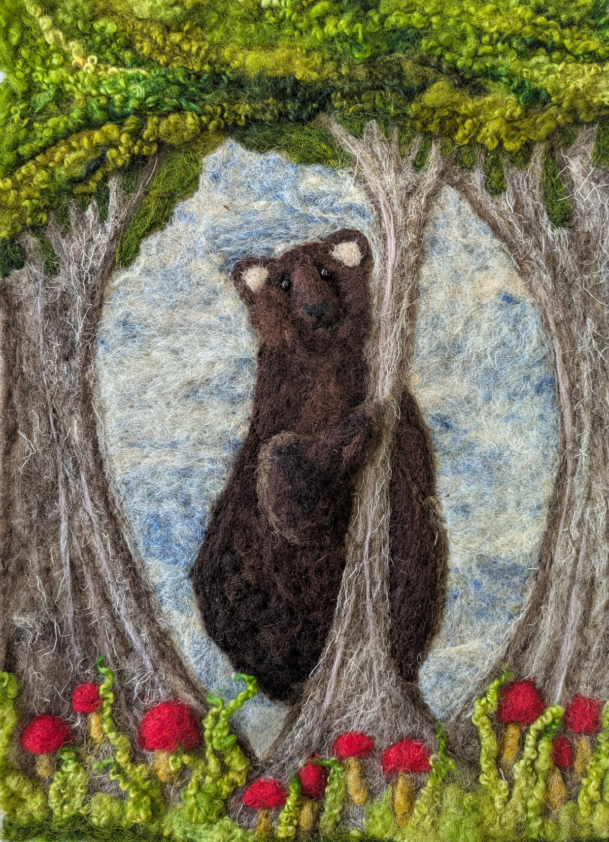 "Peek - a - boo Bernard" lux needle felting kit