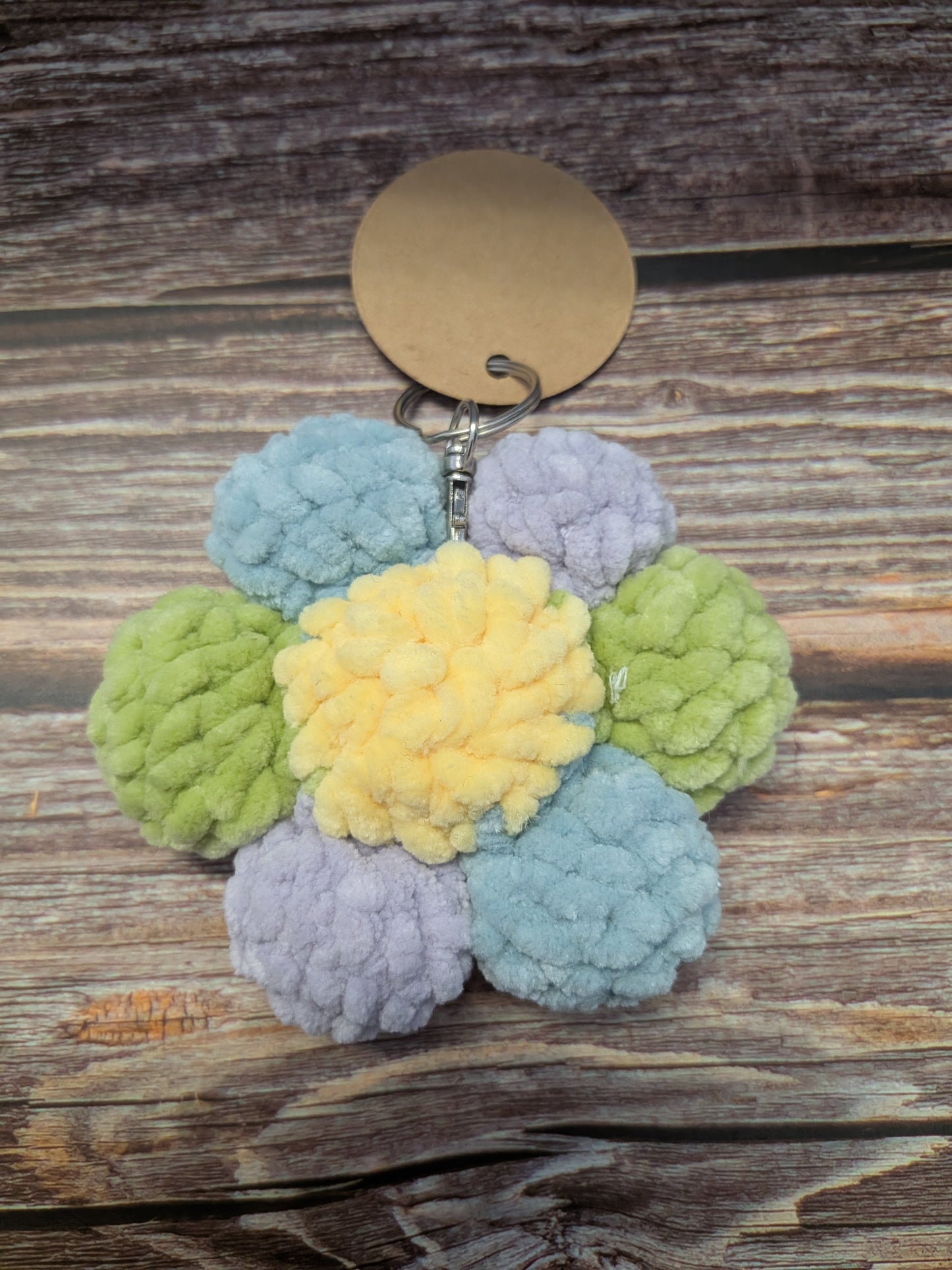 Chunky Hand Made Flower Keyring