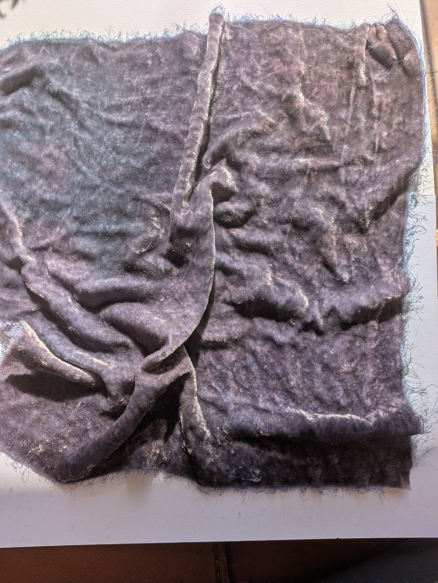 Hand dyed silk velvet fabric HDSV03