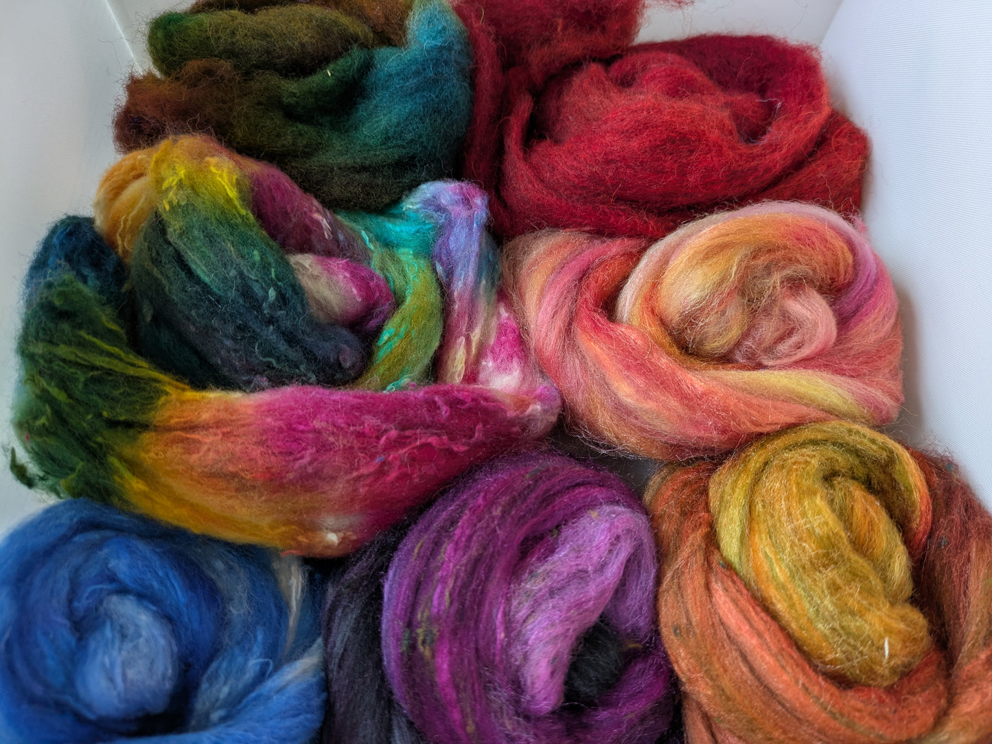 100g Hand dyed wool blends HDWB01