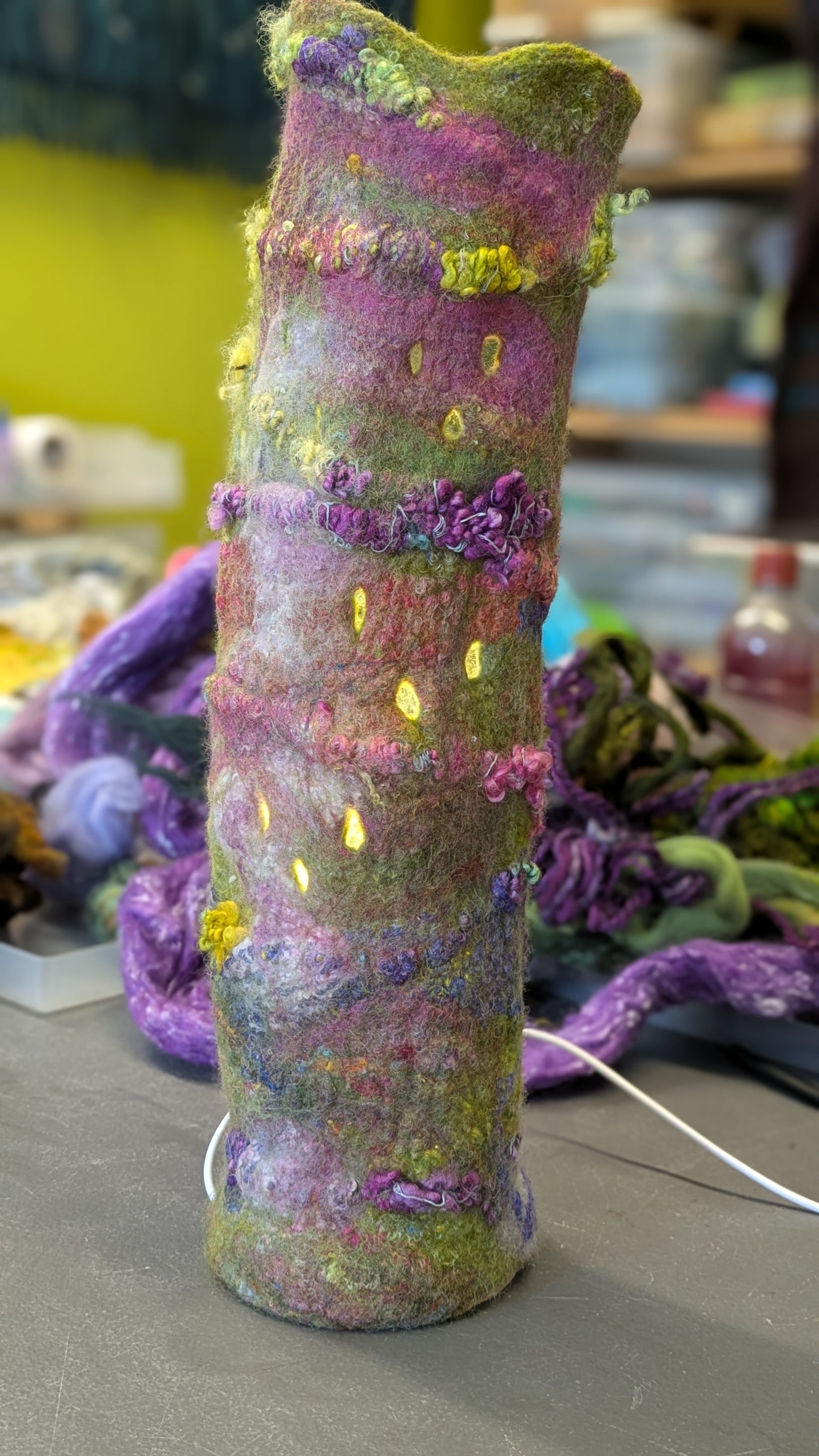 Deposit Workshop - Wet Felt lamp shade design of your choice - Sat 28th Feb