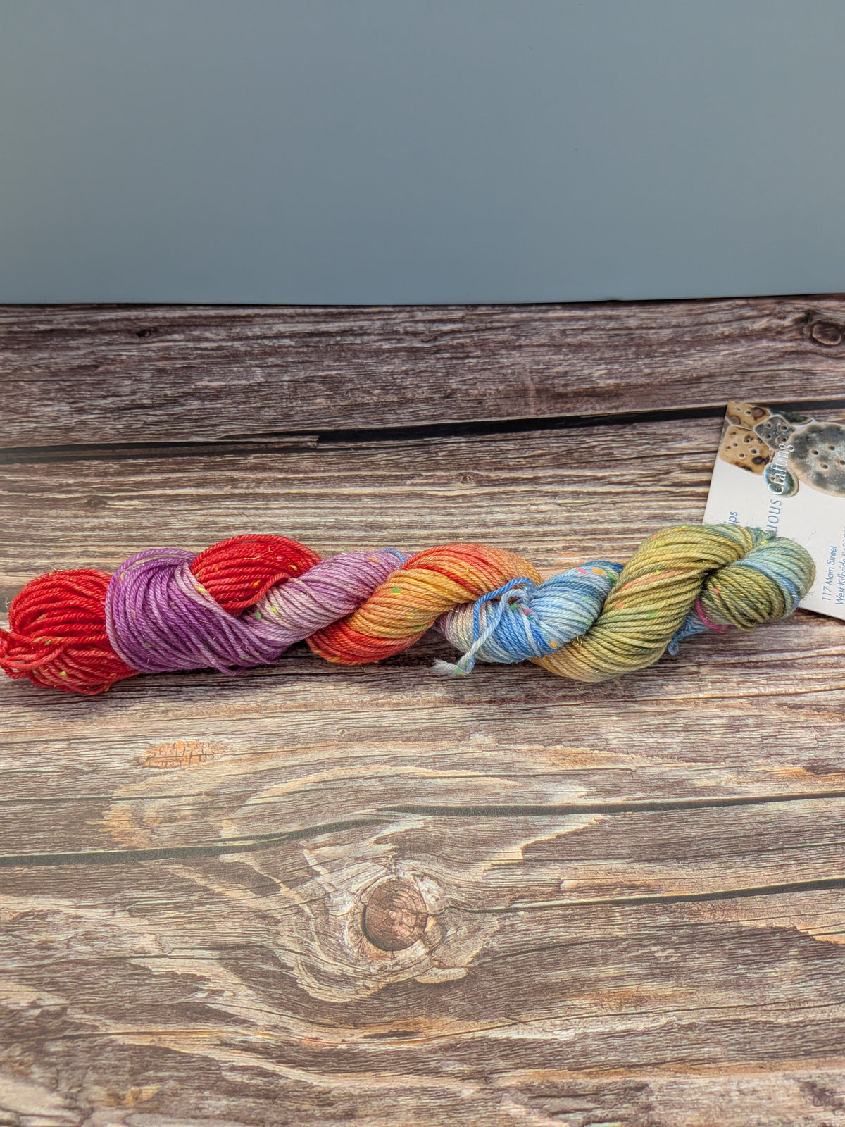 Hand Dyed 4ply Mini Neon Sparkly Skeins