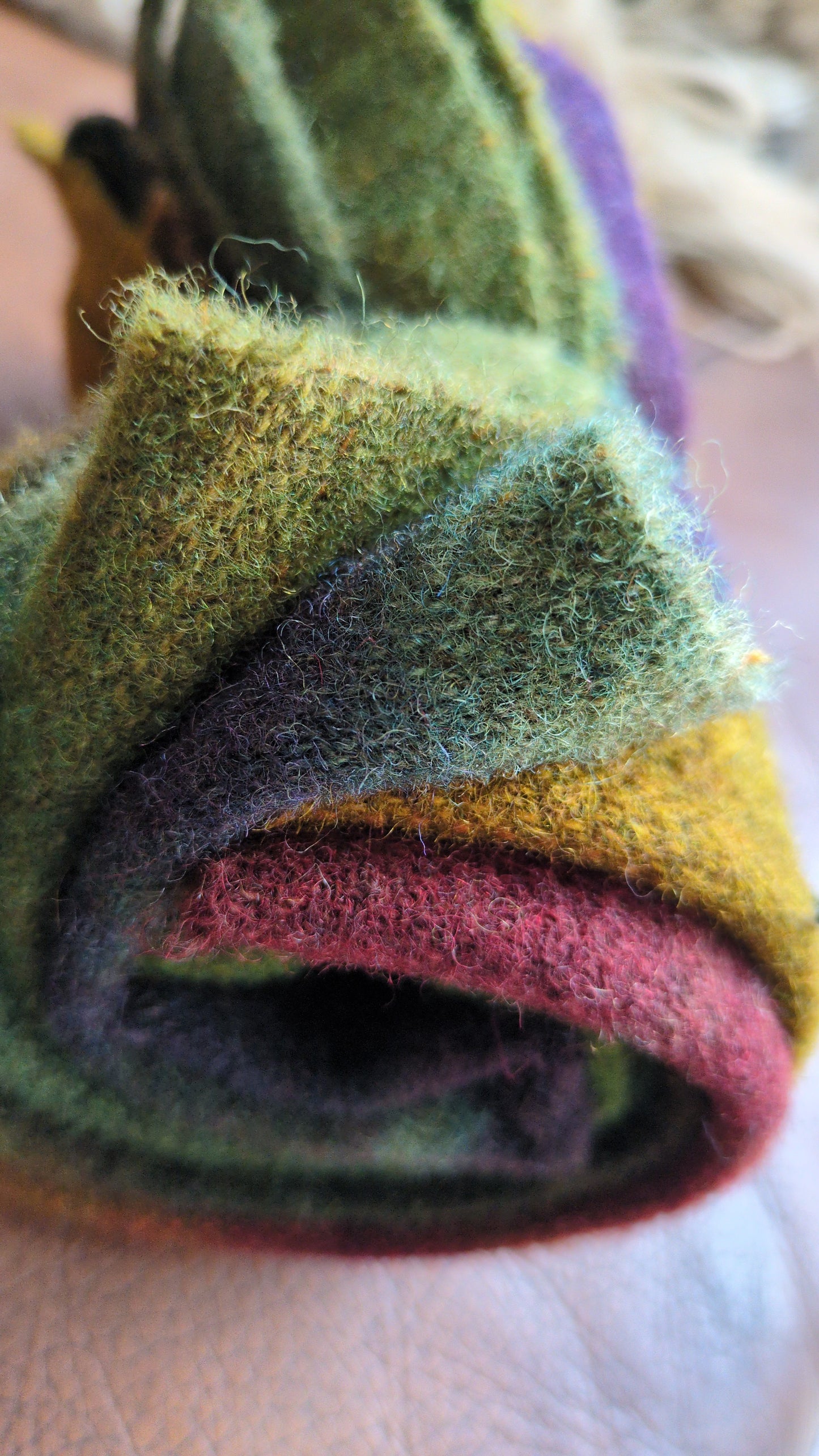 Hand Dyed Scottish wool tweed 6 pieces - creative textiles - HDWT16
