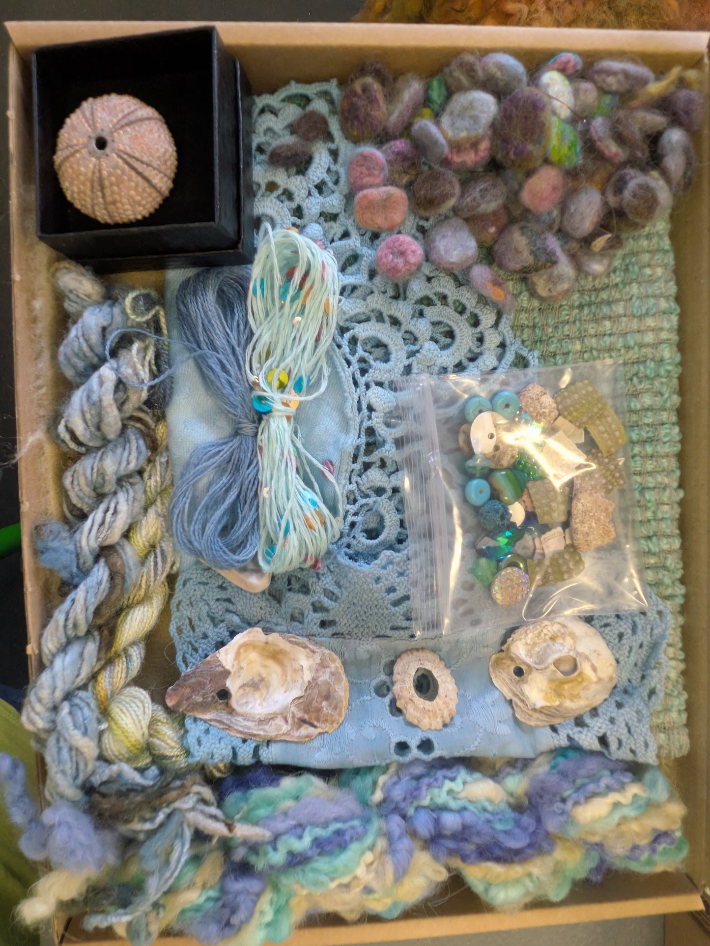 Seascape Creativity mixed media textiles Box- seascapeCB06