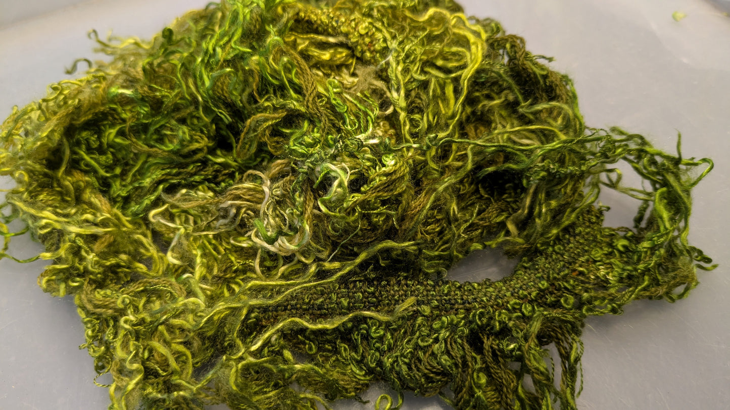 Hand dyed selvedge woo/silk approx 1.5 m pack 3