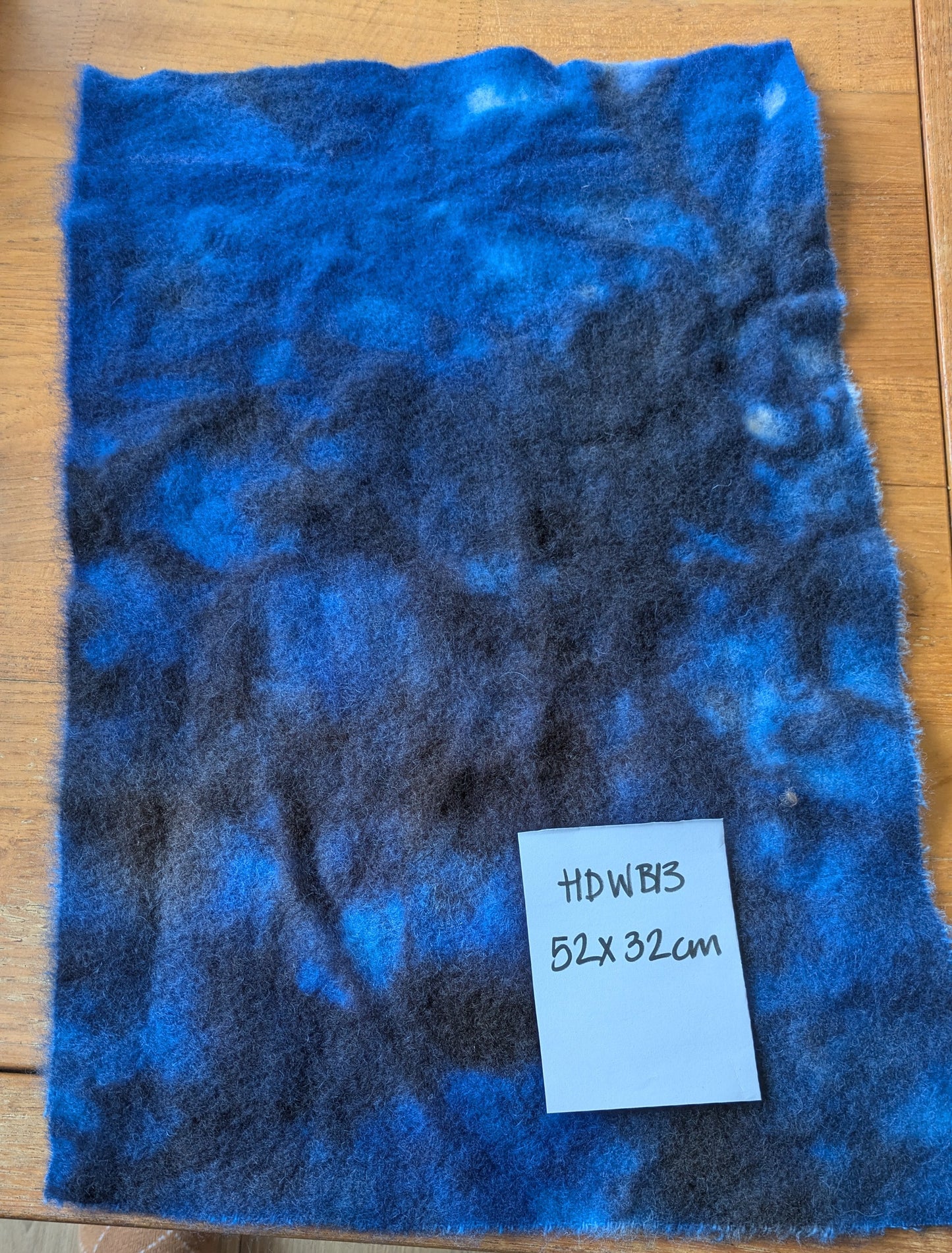 Hand Dyed pure wool blanket large piece 52 x 32 cm - creative textiles - HDWB13