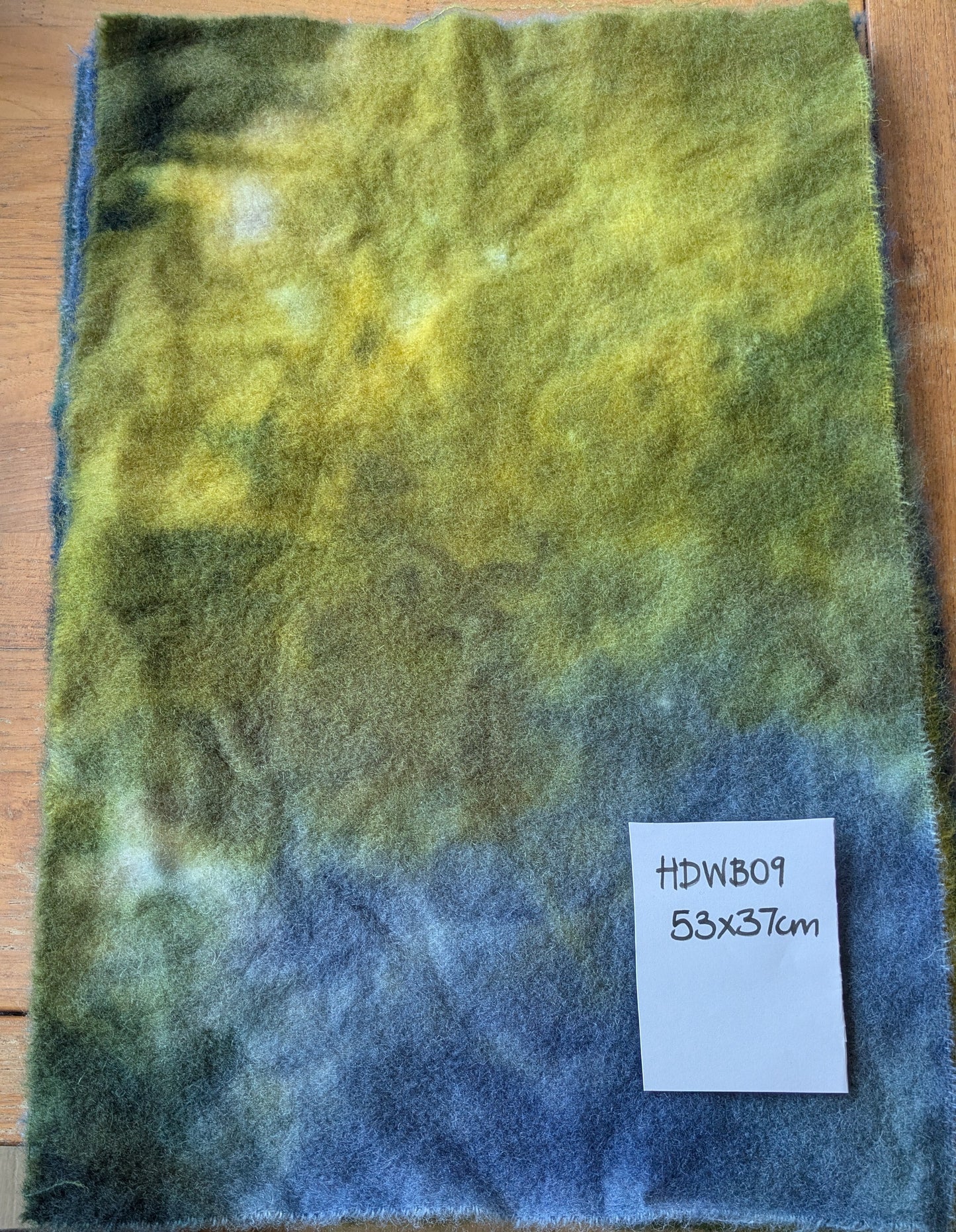 Hand Dyed pure wool blanket large piece 53 x 37 cm - creative textiles - HDWB09