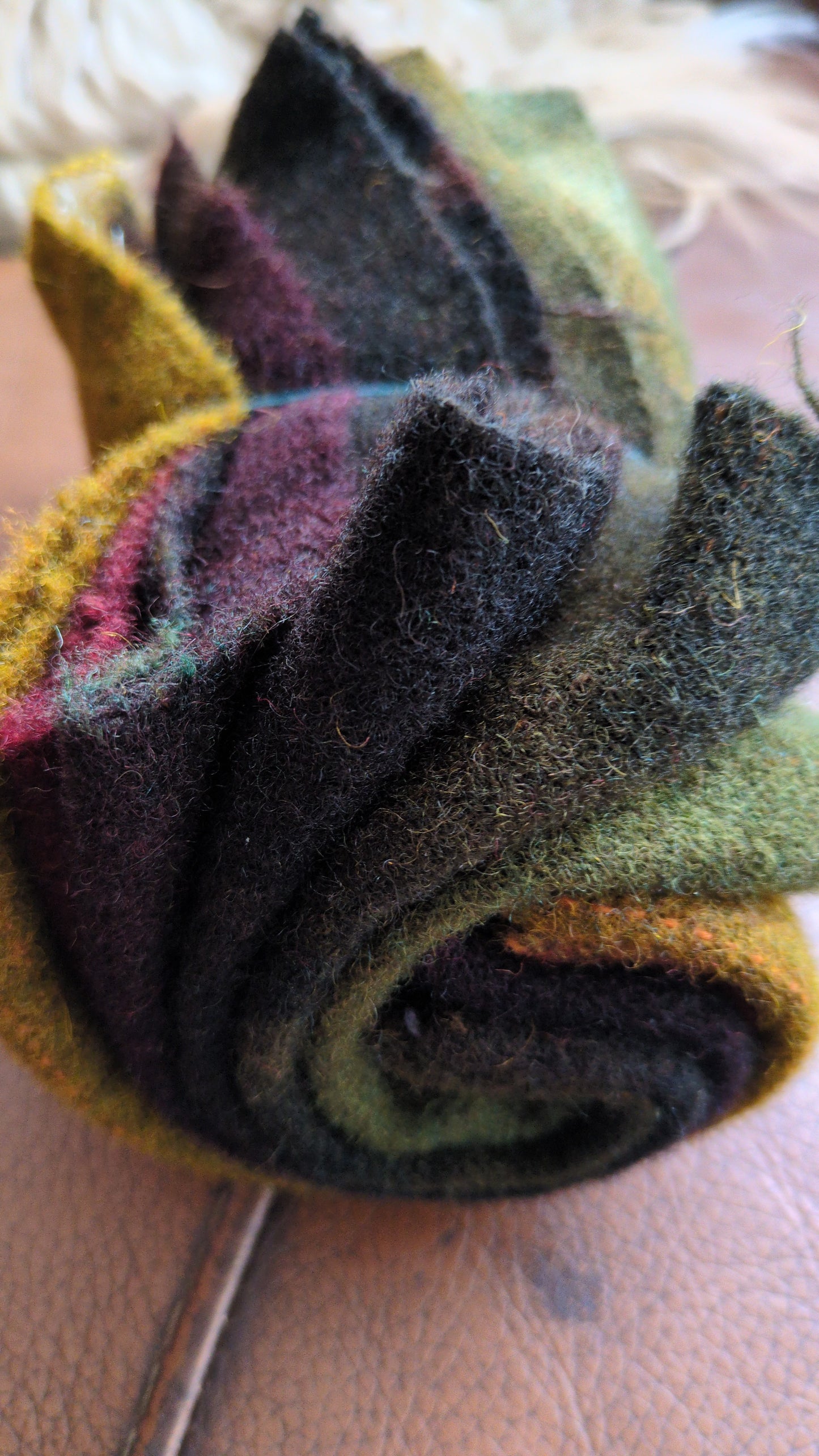 Hand Dyed Scottish wool tweed 6 pieces - creative textiles - HDWT13