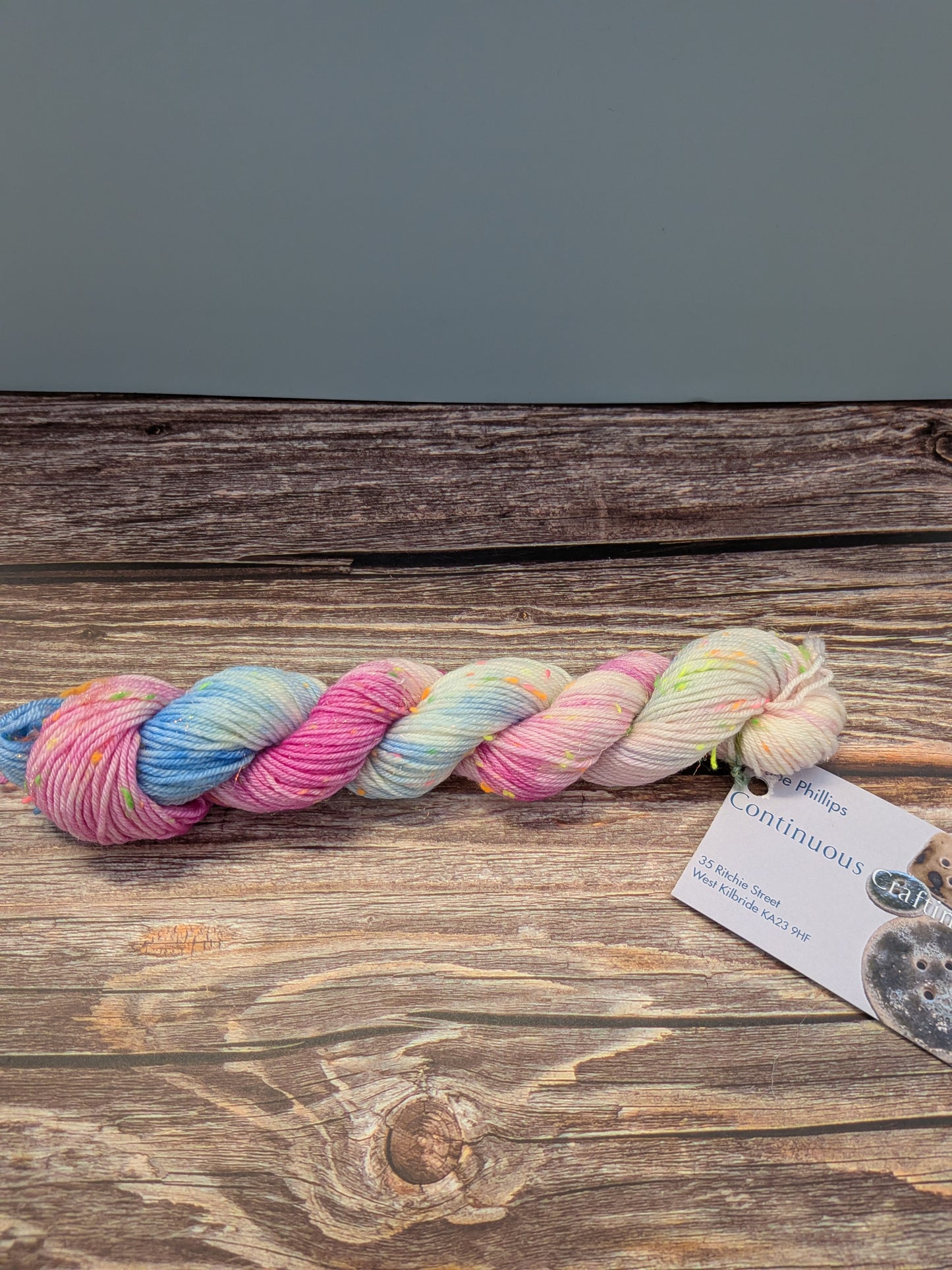 Hand Dyed 4ply Mini Neon Sparkly Skeins