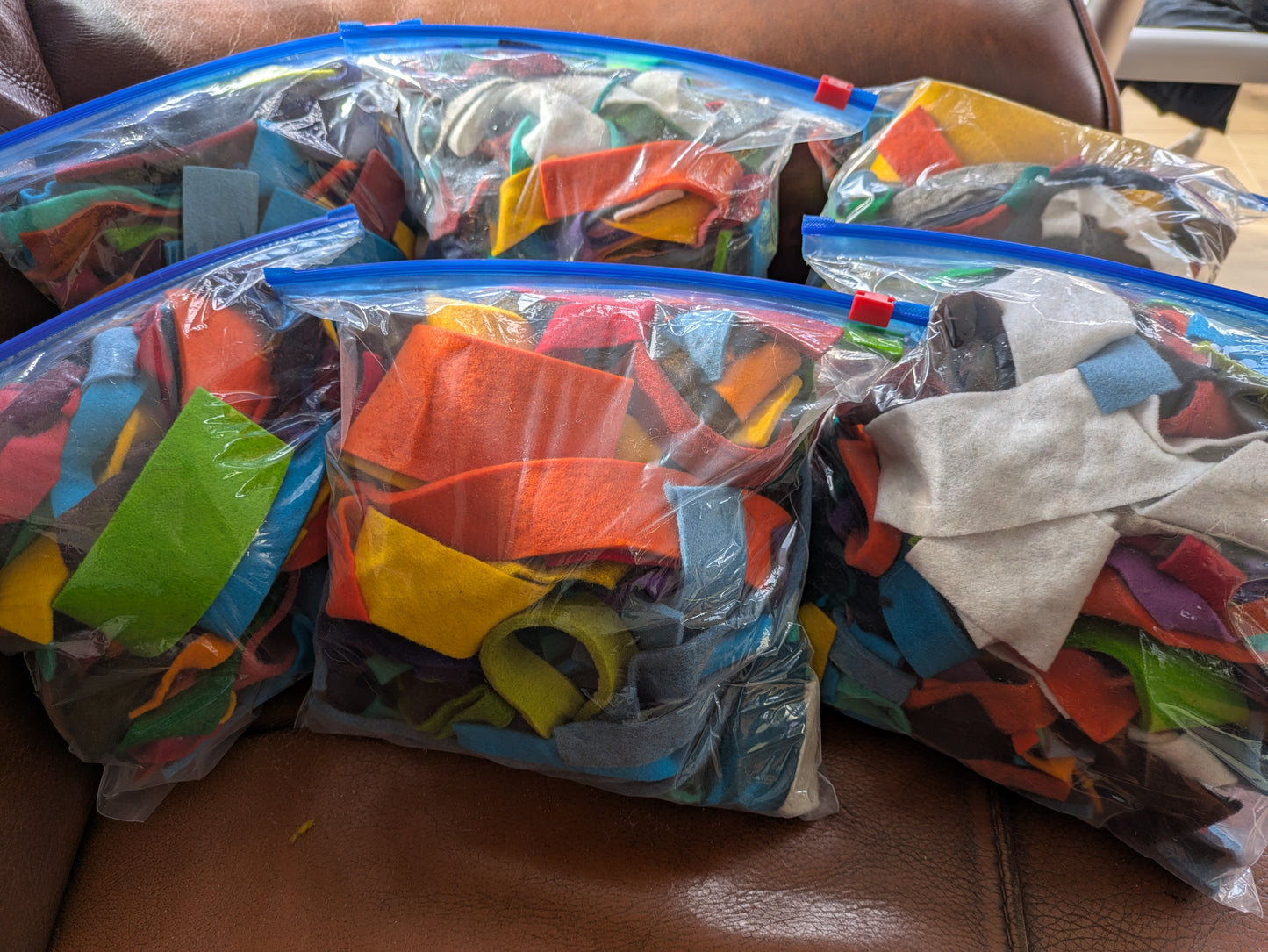 Wool felt studio scrap bag minimum 200g