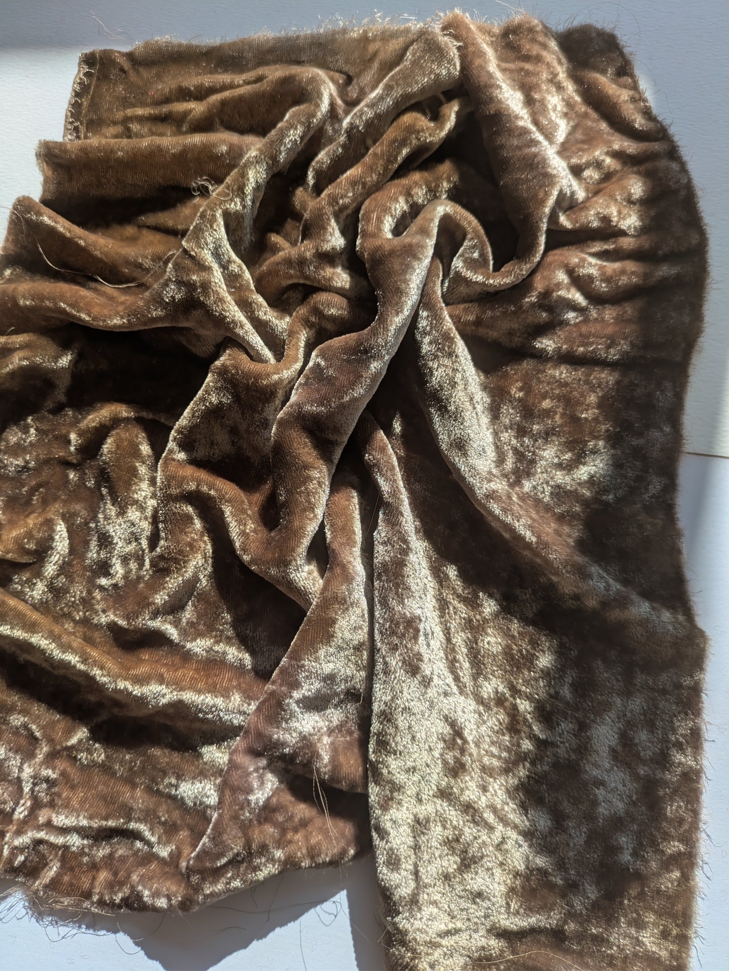 Hand dyed silk velvet fabric HDSV33