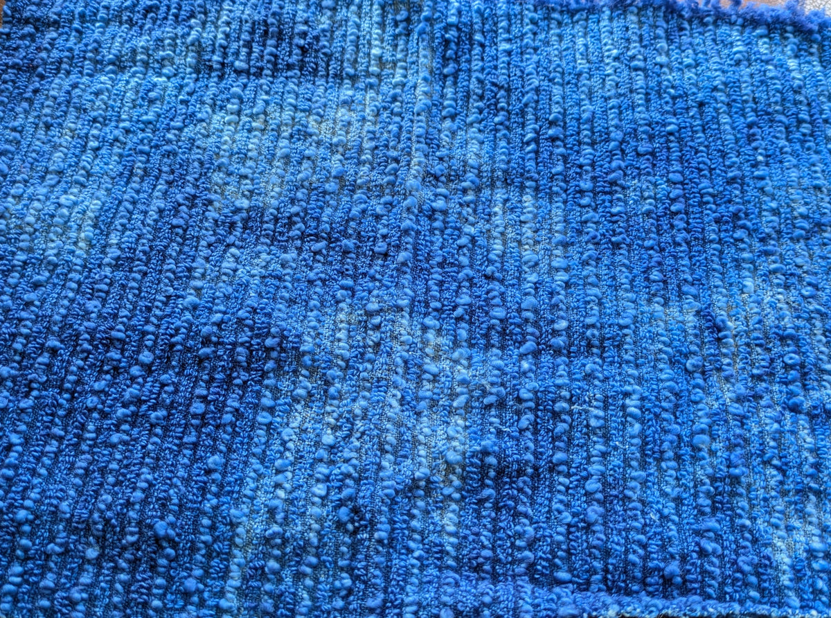 Hand Dyed lovely wool boucle piece- creative textiles - boucle4