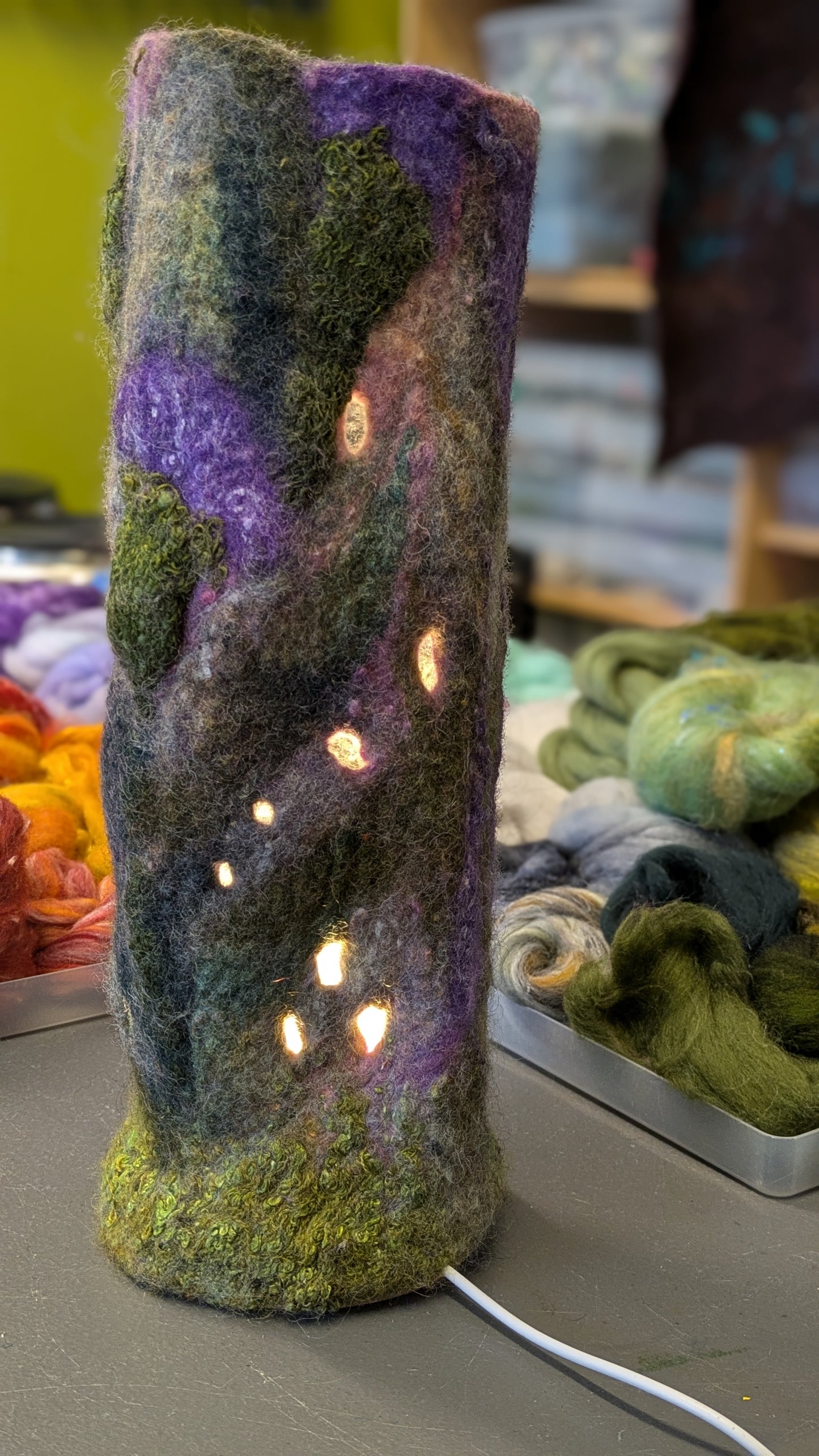 Deposit Workshop - Wet Felt lamp shade design of your choice - Sat 28th Feb