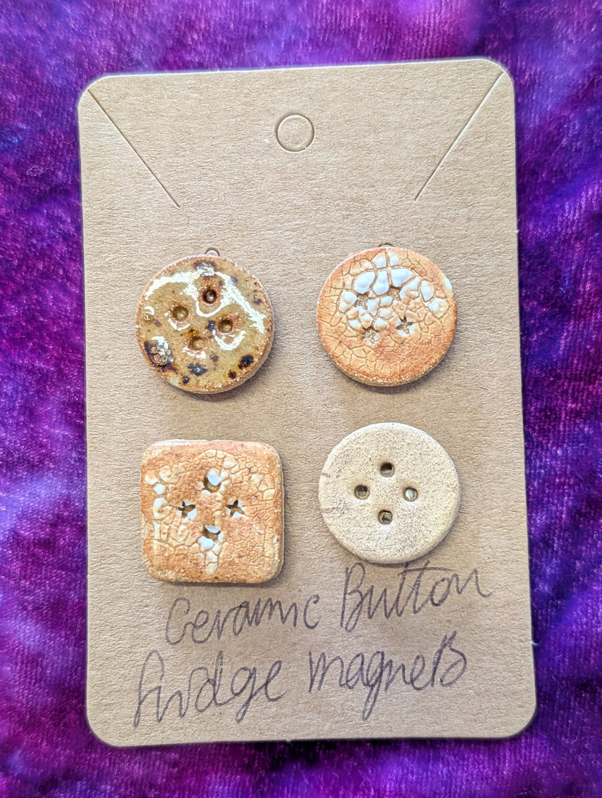 Ceramic Button Fridge Magnets