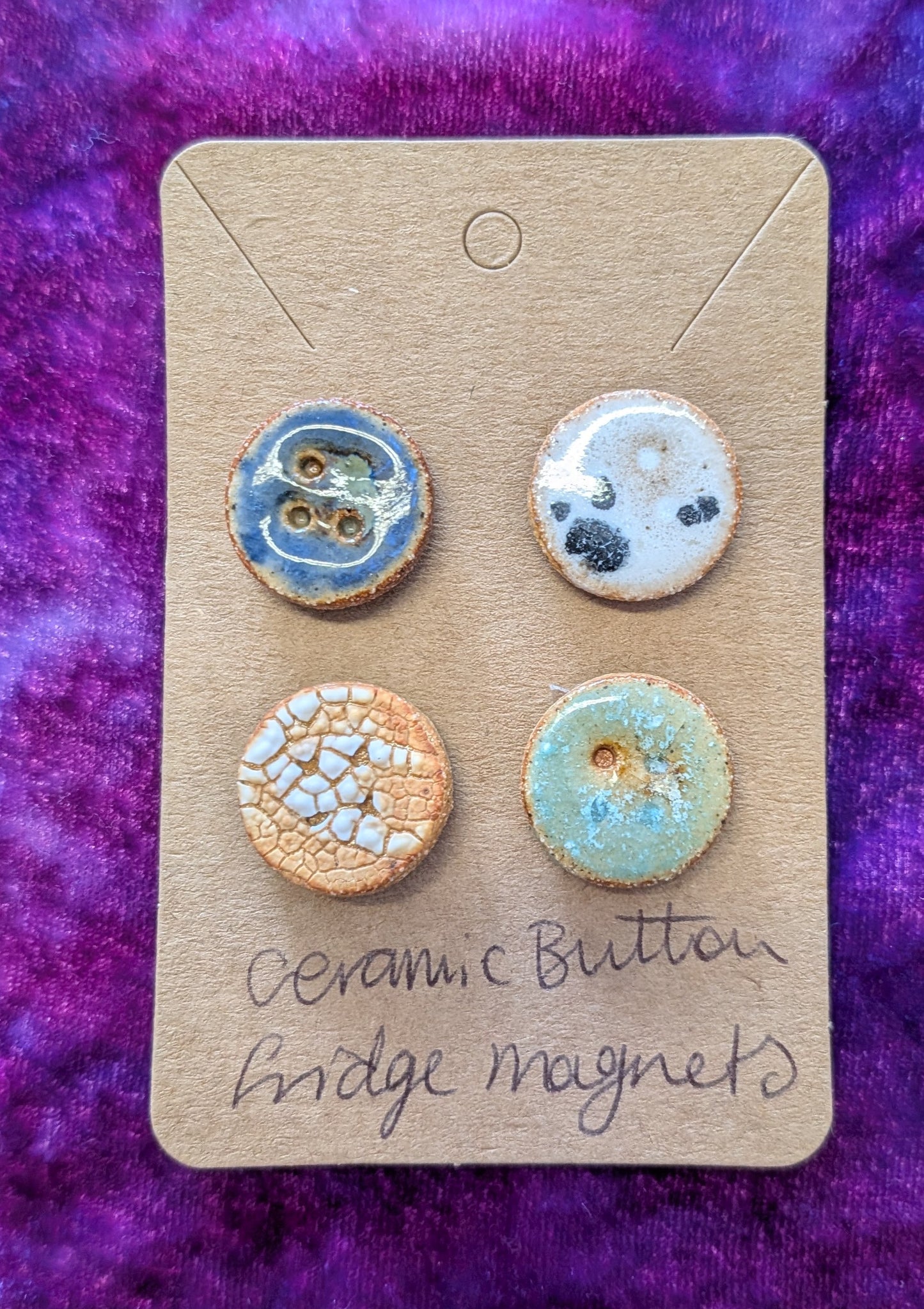 Ceramic Button Fridge Magnets