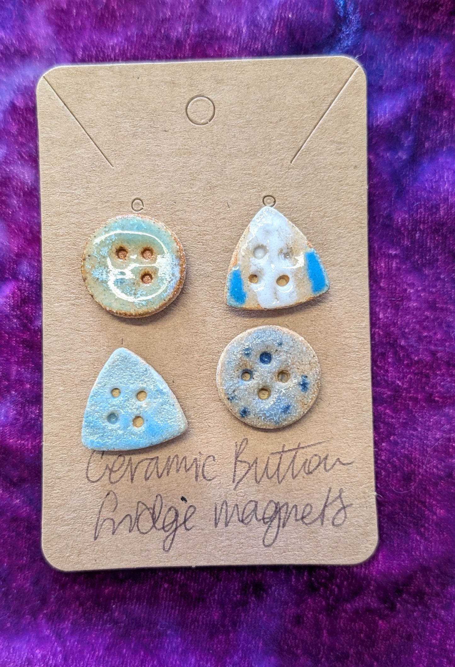 Ceramic Button Fridge Magnets