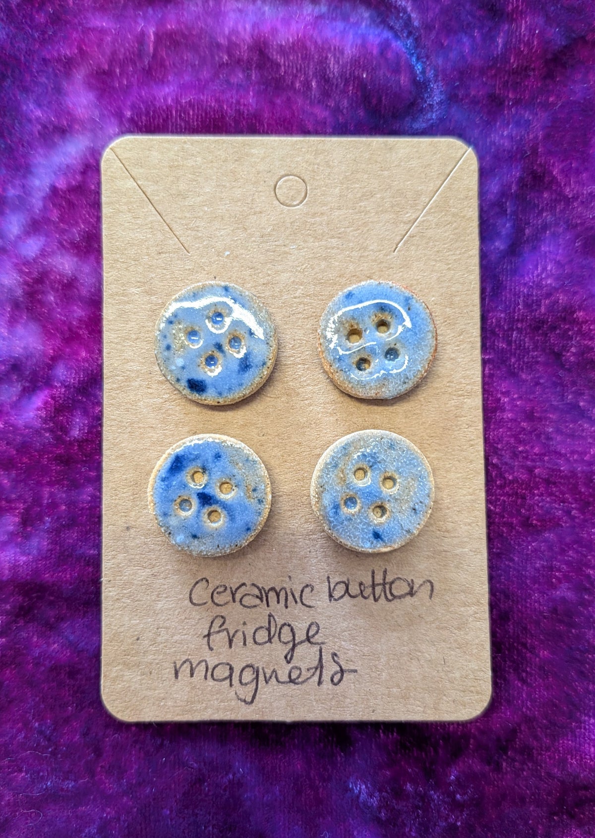 Ceramic Button Fridge Magnets