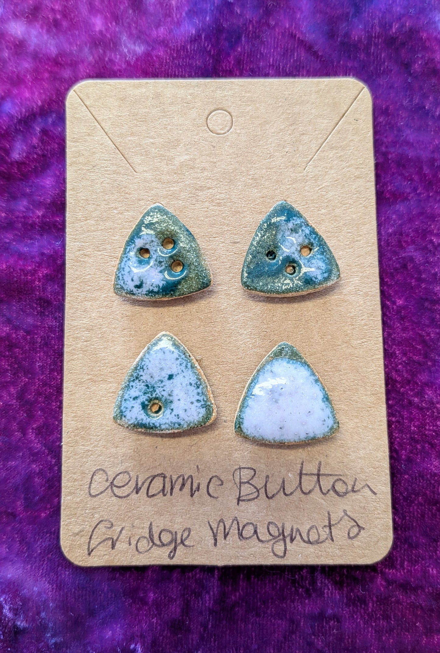 Ceramic Button Fridge Magnets