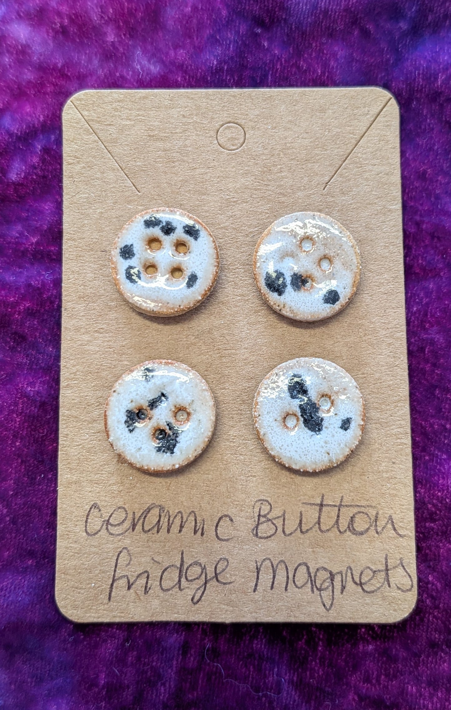 Ceramic Button Fridge Magnets