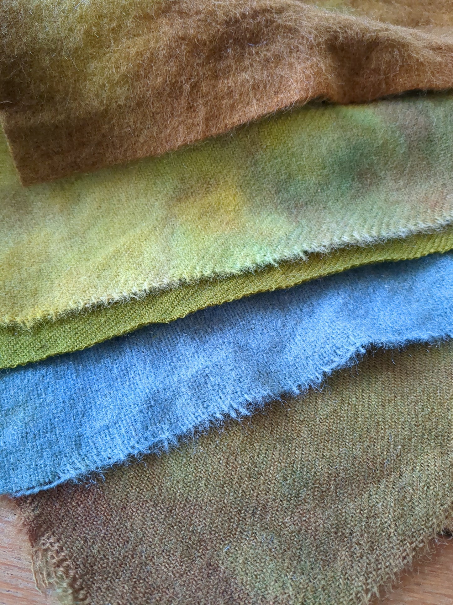 Hand Dyed vintage wool blanket 5 pieces - creative textiles - VWBL21