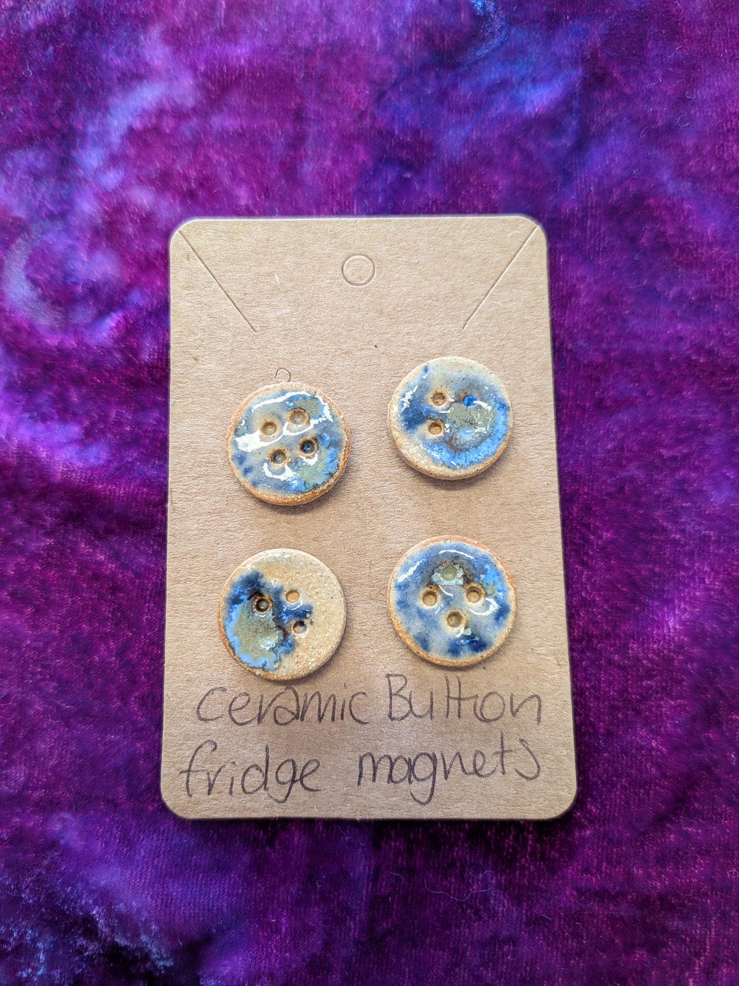 Ceramic Button Fridge Magnets
