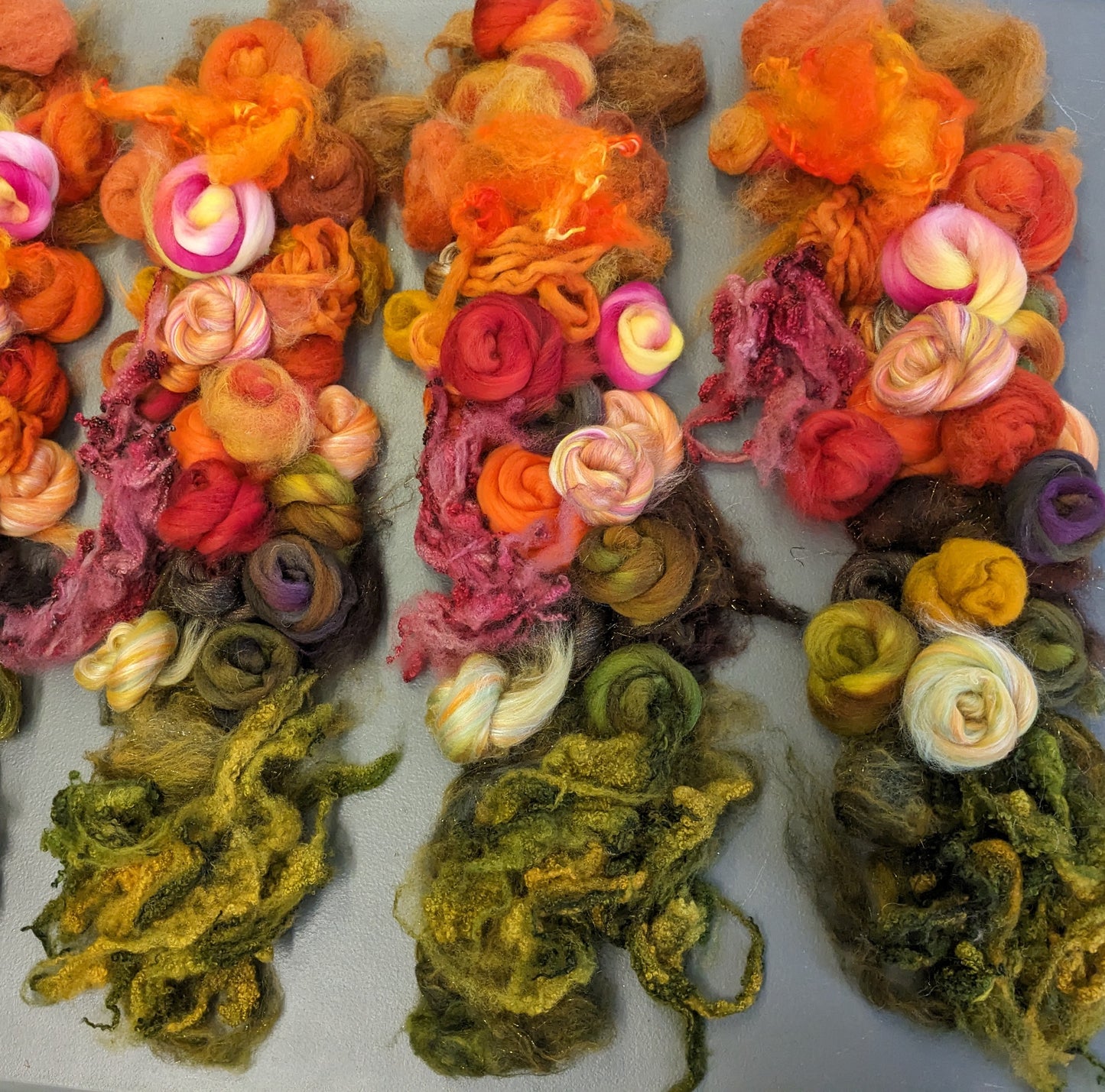 autumn fibres pack - hand dyed fleece /wool/custom blends