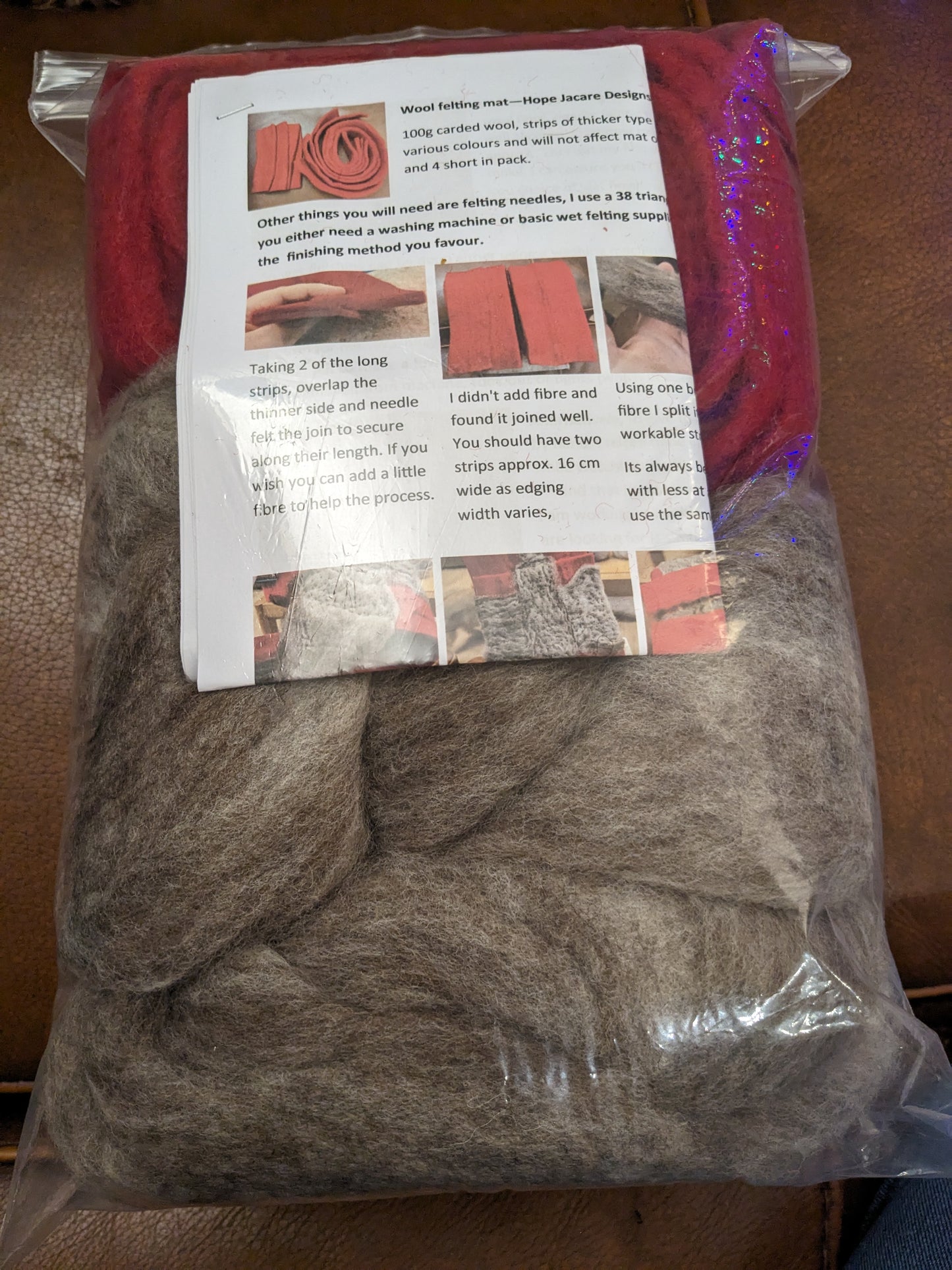 Basic materials and insruction kit - create your own felting mat