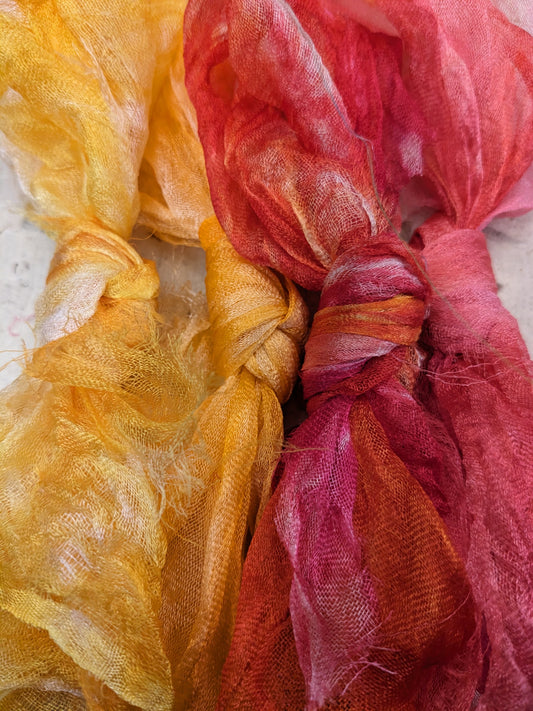Luxury Hand Dyed margilan silk gauze MG05