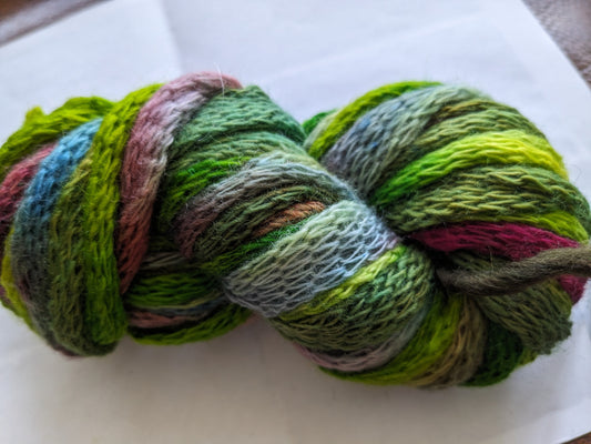 Great fun knitted merino tube yarn - hand dyed 45g - KT13