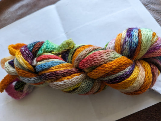 Great fun knitted merino tube yarn - hand dyed 56g - KT16