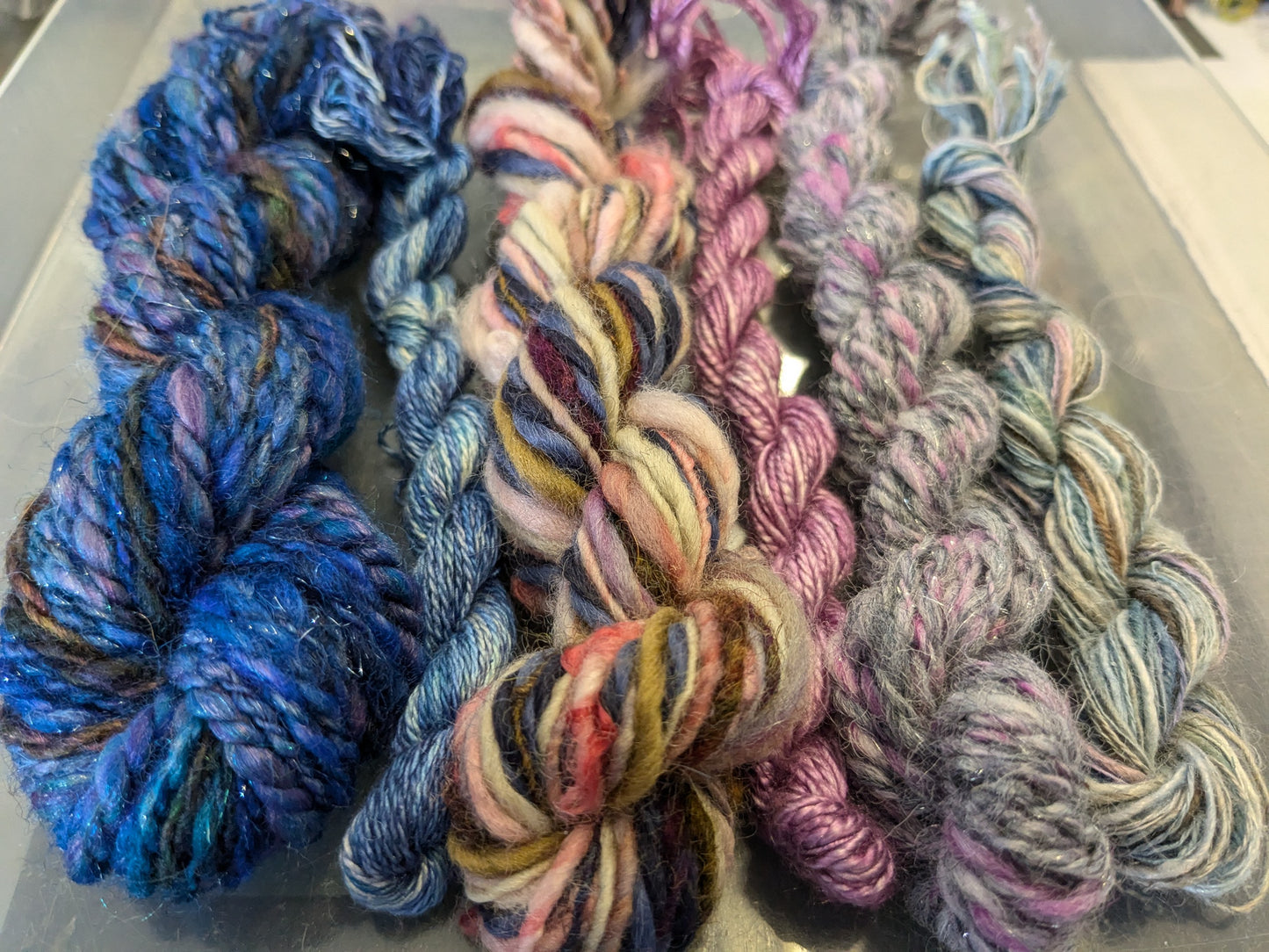 42g fabulous hand dyed yarns and threads, mix of weight and textures, hand dyed Y&Th14