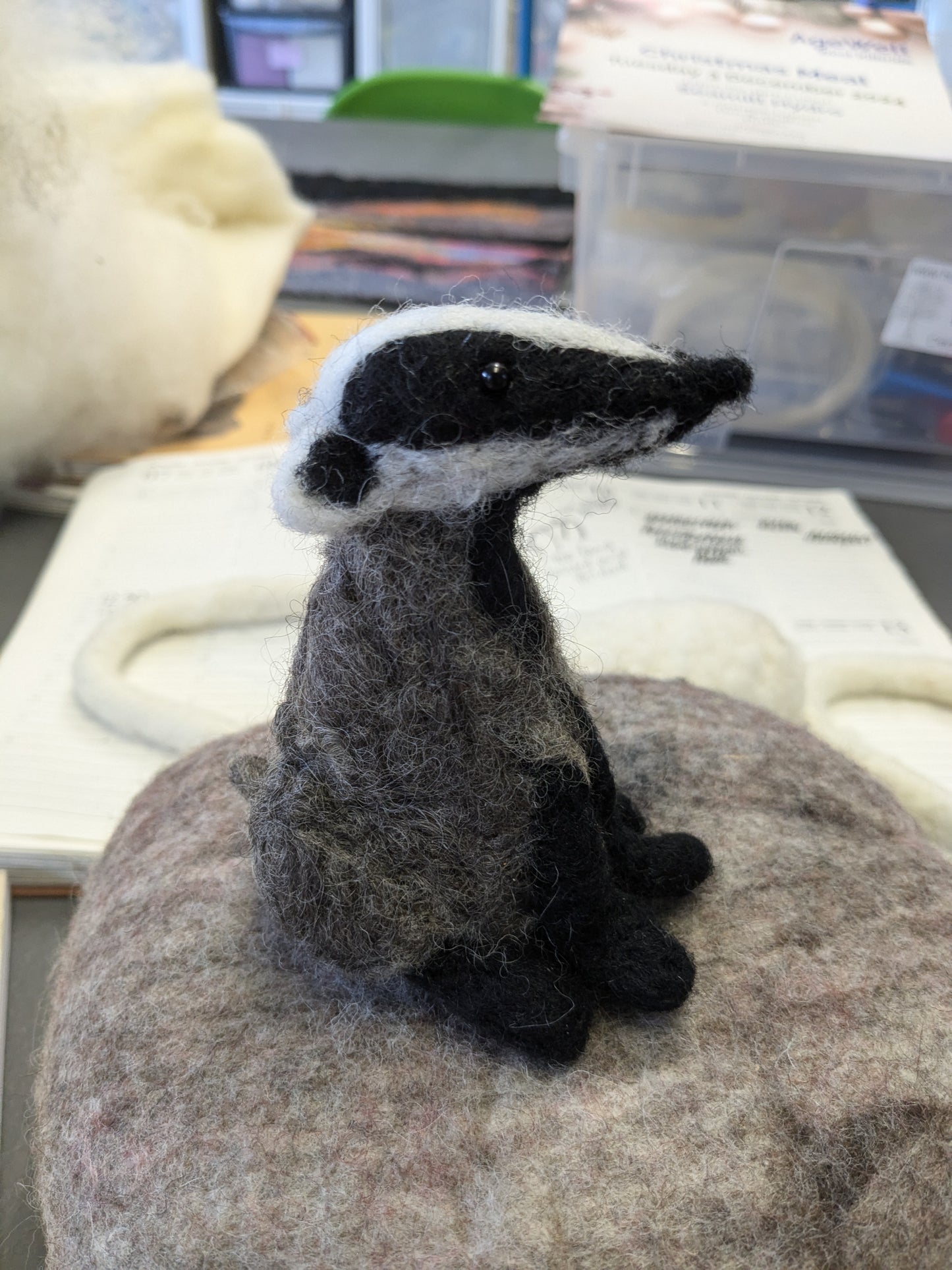 Needle felt fox/badger workshop Saturday 24th May morning 11 -1pm