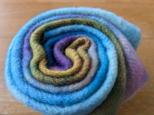 Hand Dyed vintage wool blanket 4 pieces - creative textiles - VWBL Roll Q