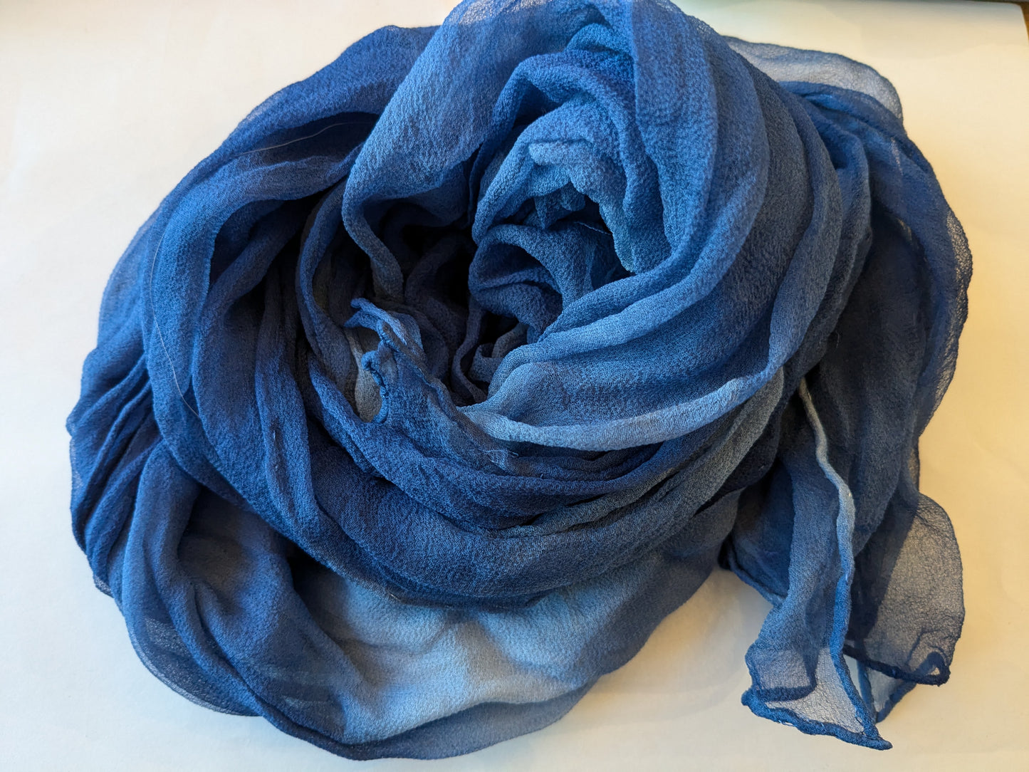 Hand dyed silk chiffon scarf ideal for Nuno felt SCh06