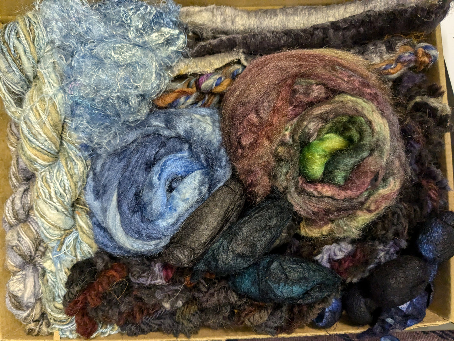 Extra textural wool/silk packs , textural wet felting additions XTWF02