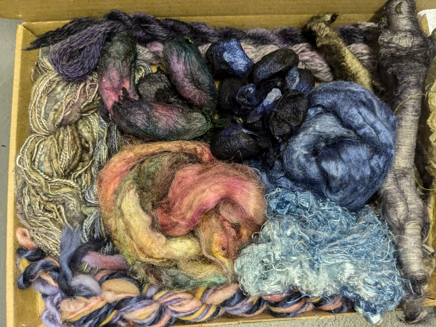 Extra textural wool/silk packs , textural wet felting additions XTWF03