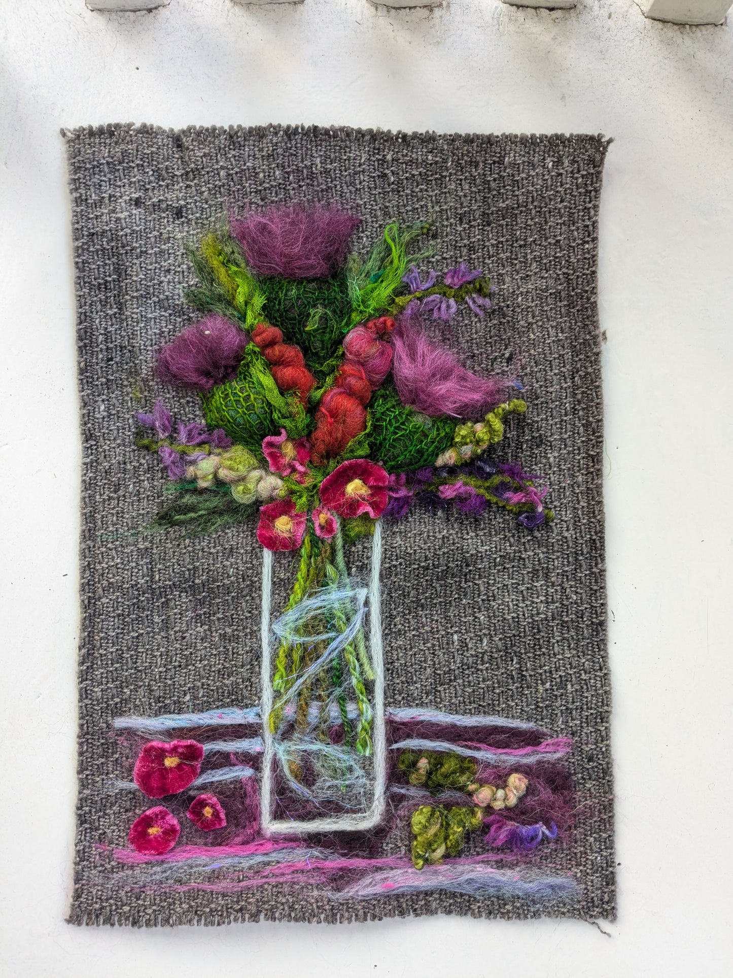 Second release new "Thistle vase" lux needle felt kit