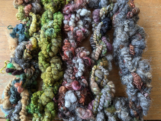 Hand spun art yarns ideal for mixed media textiles projects art yarn HS34