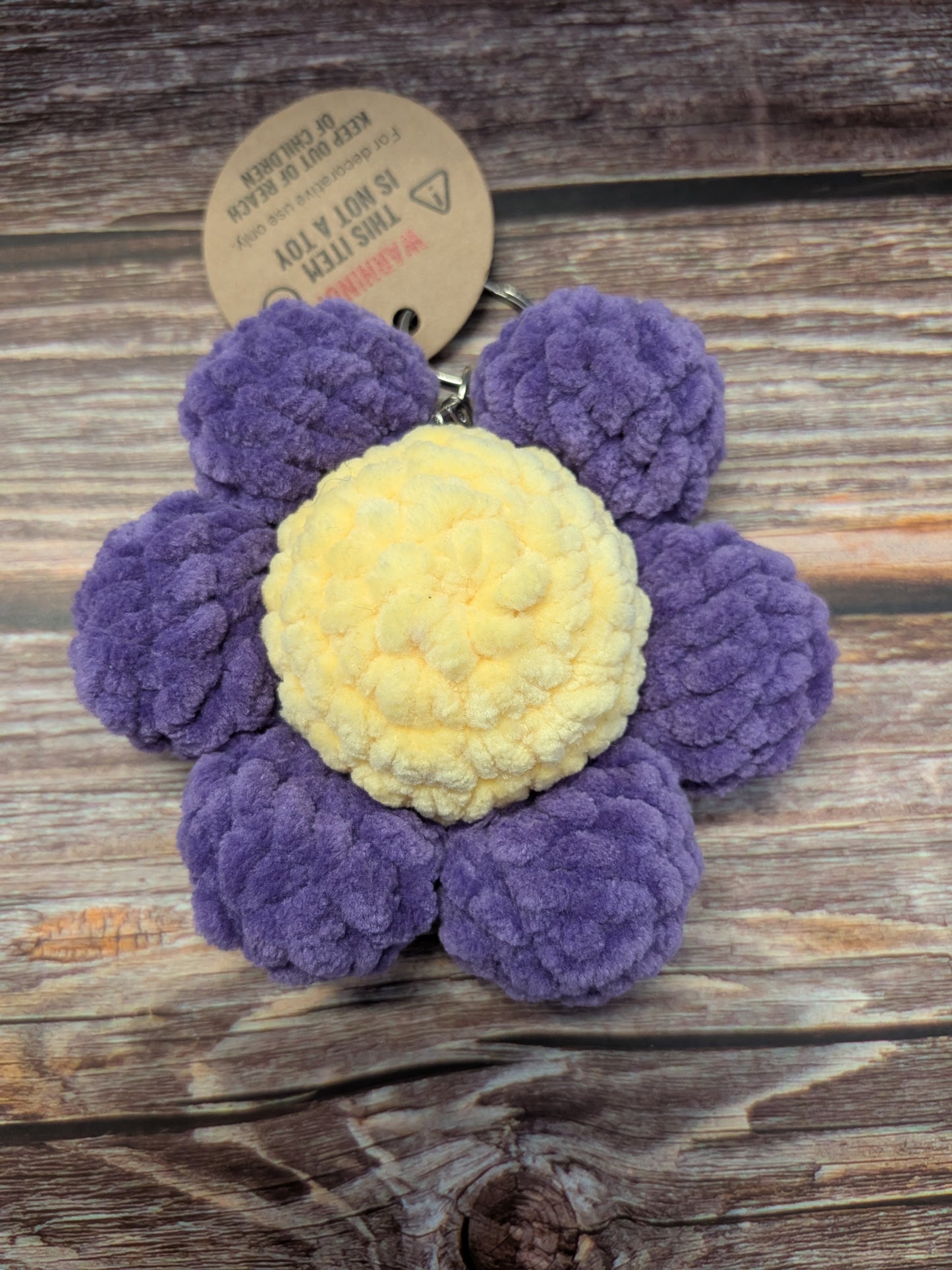 Chunky Hand Made Flower Keyring