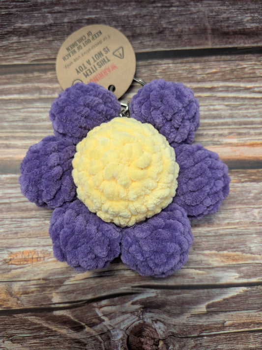 Chunky Hand Made Flower Keyring