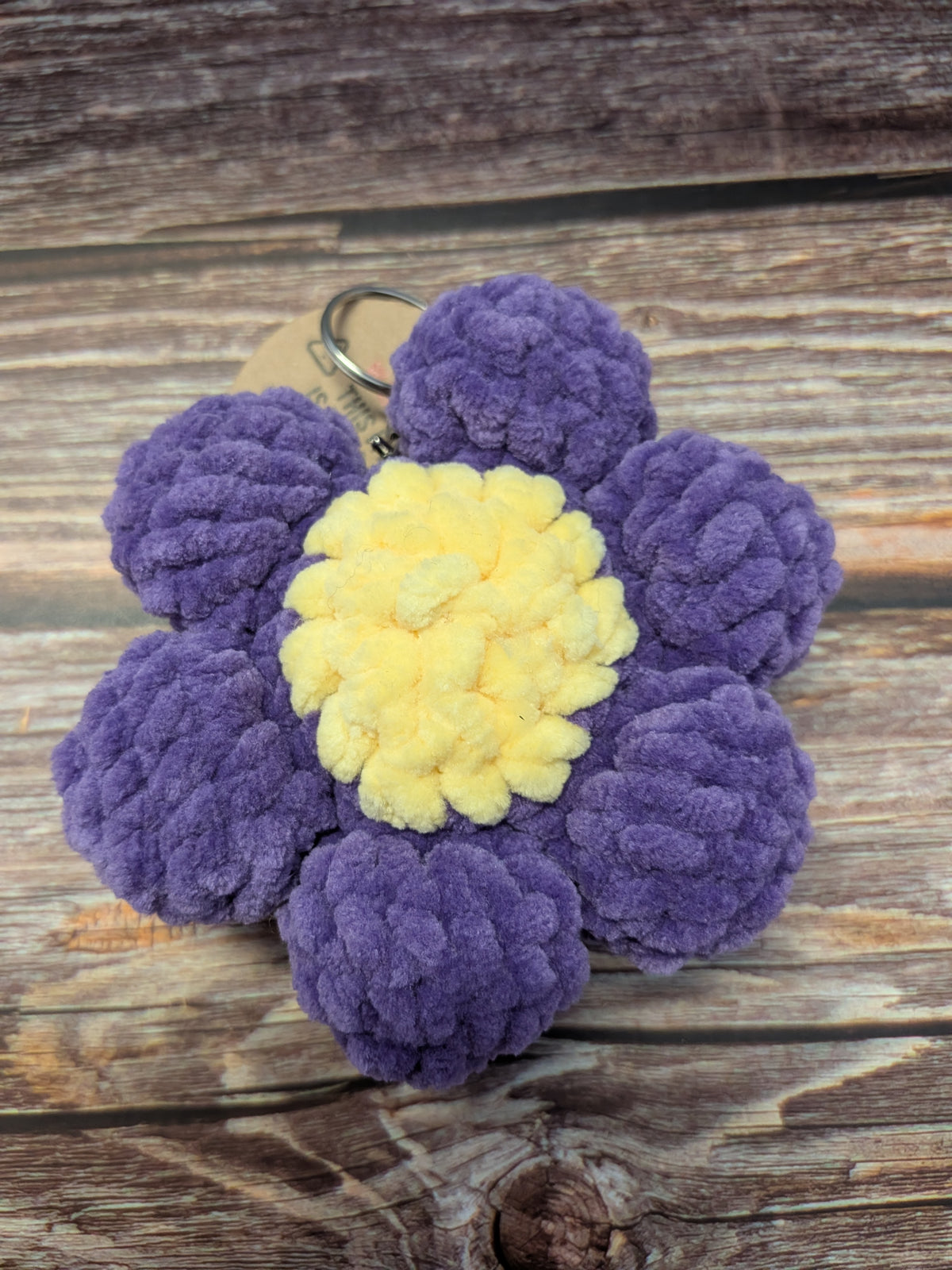 Chunky Hand Made Flower Keyring