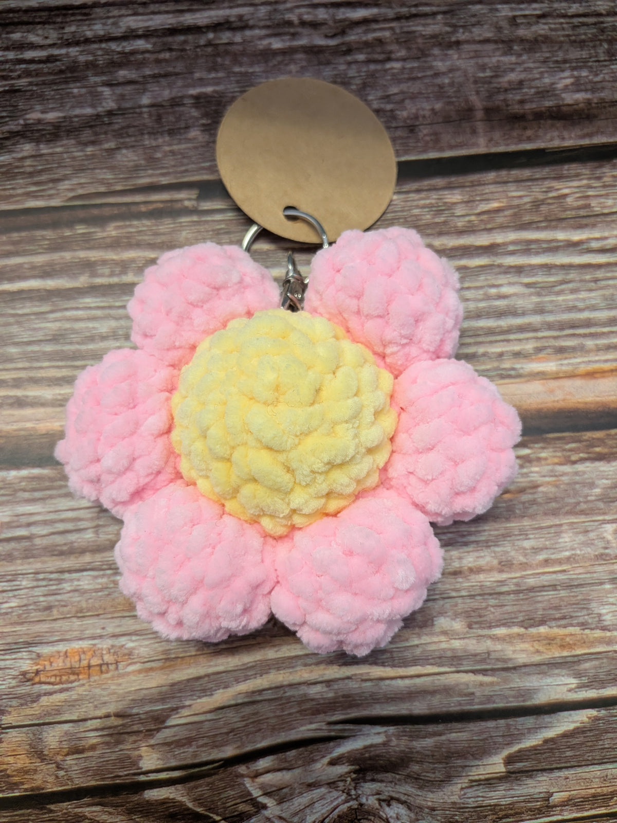 Chunky Hand Made Flower Keyring