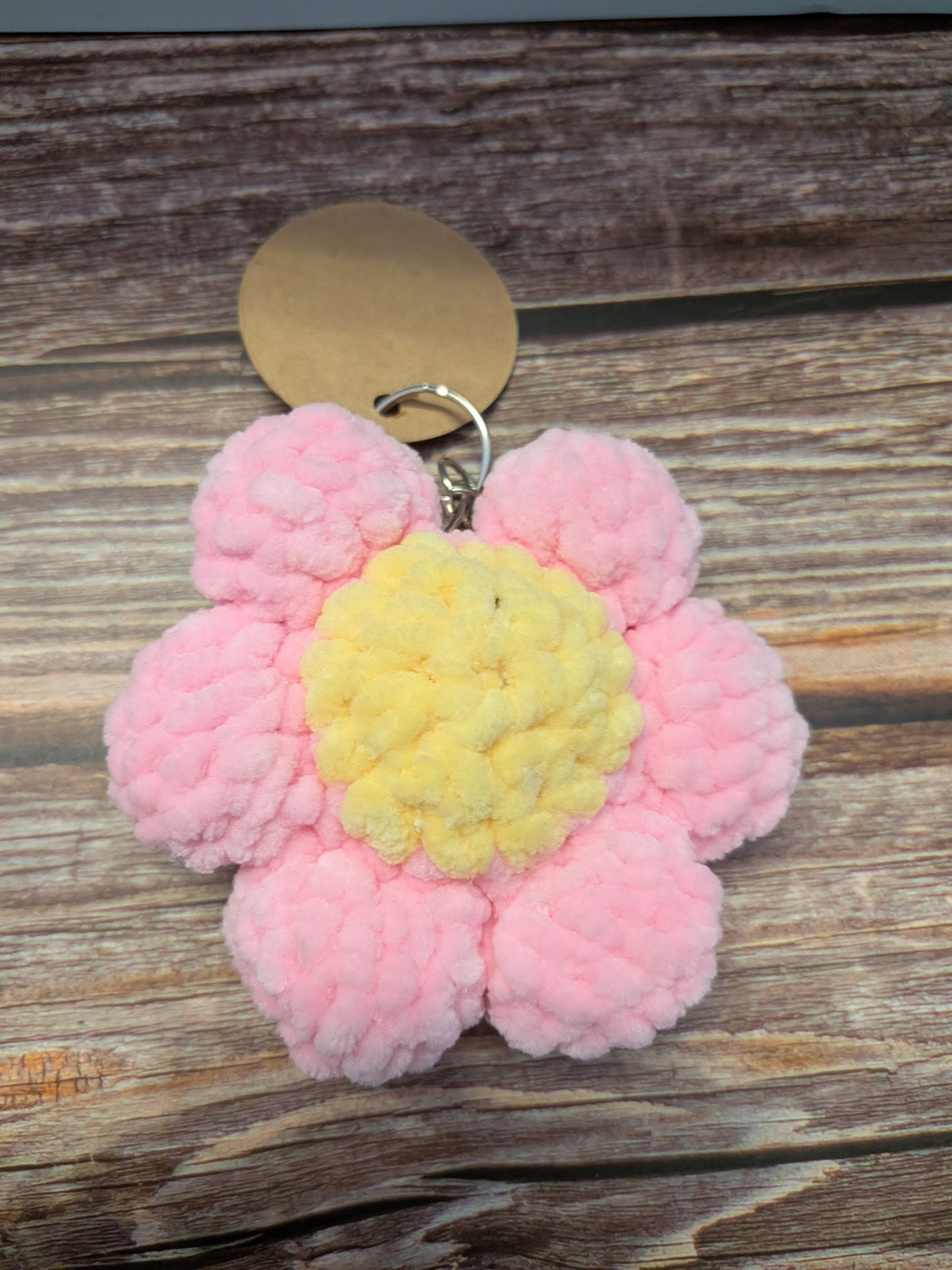 Chunky Hand Made Flower Keyring